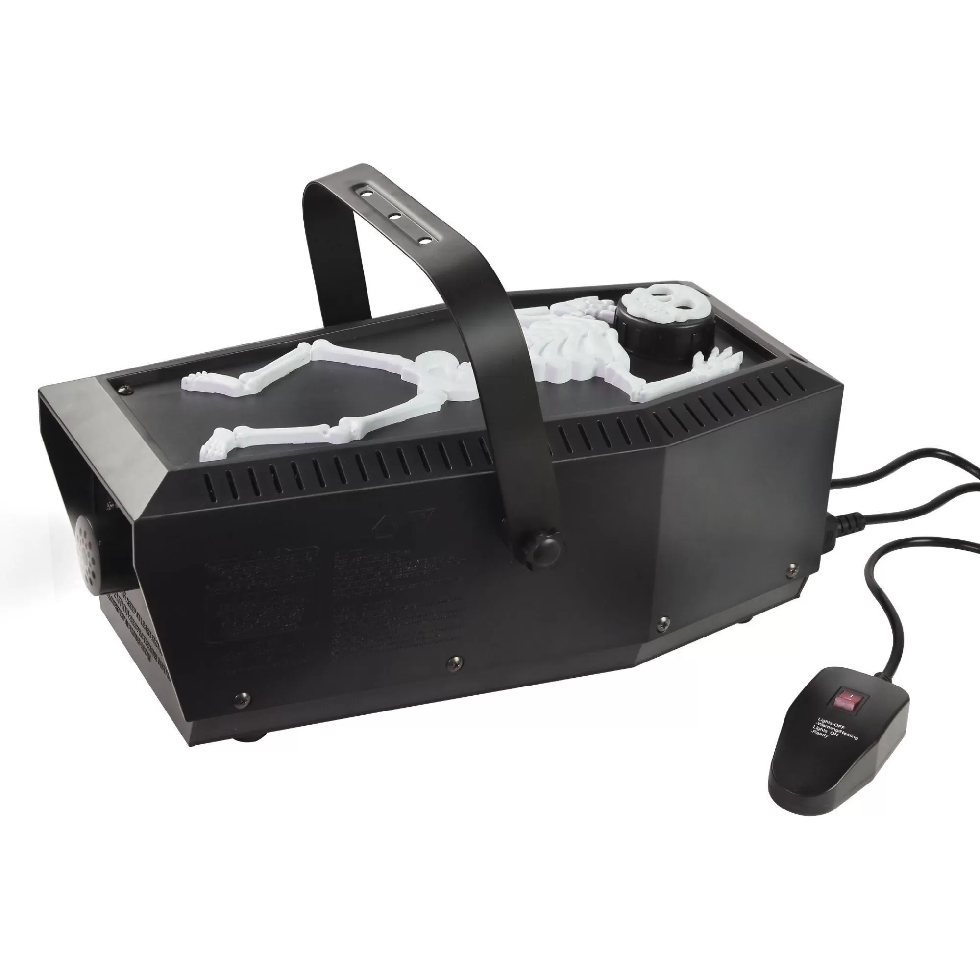 Party City Fog Machines & Fog Juice | 1000W Skeleton Coffin Fog Machine