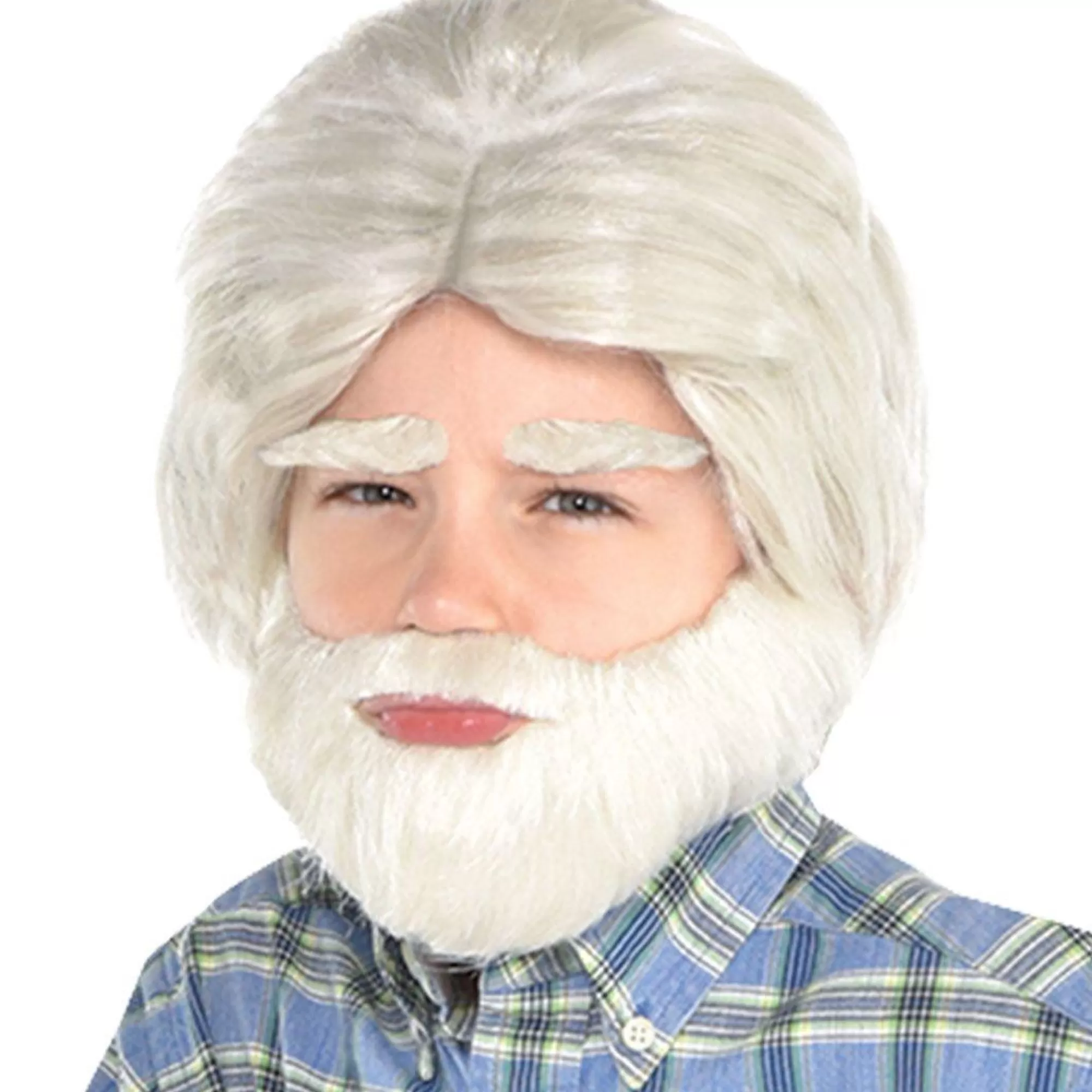 Party City Facial Hair-100Th Day Of School Grandpa Facial Hair Set 3Pc