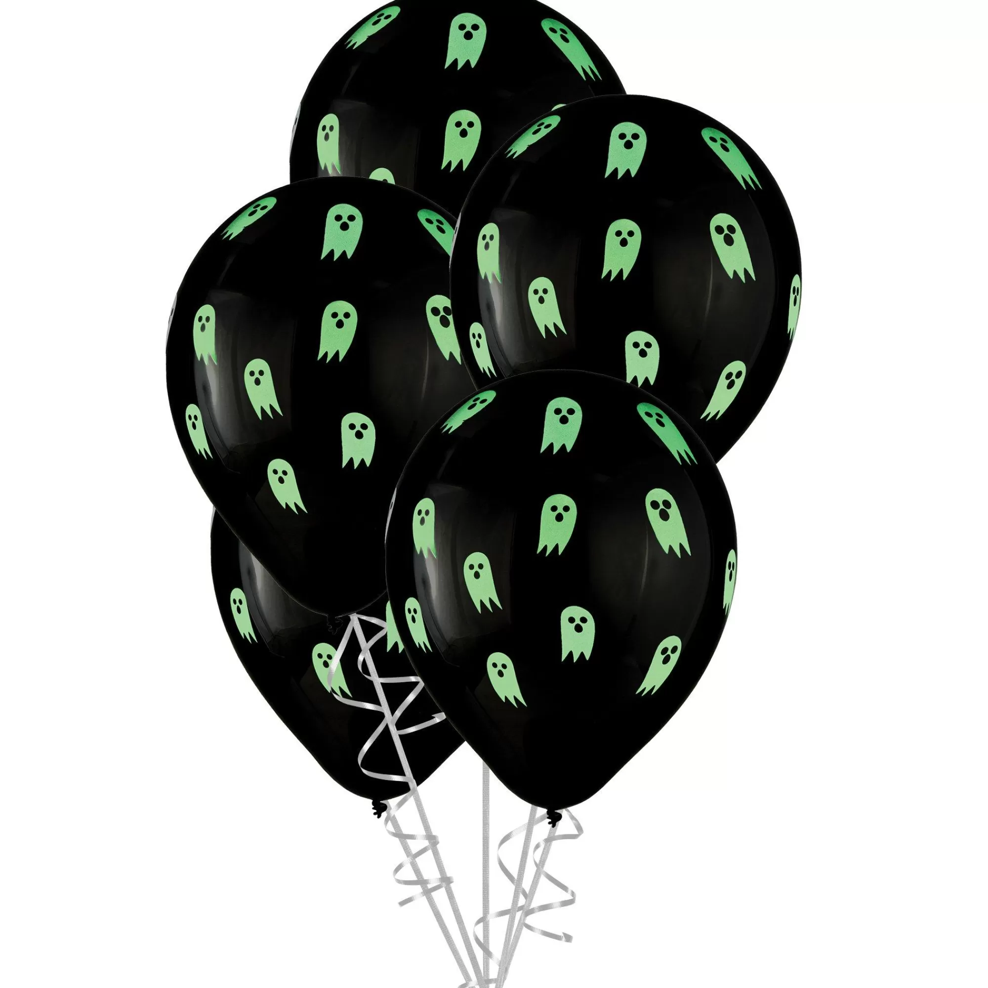 Party City Balloons | 15Ct, 12In, Glow-In-The-Dark Ghost Latex Balloons