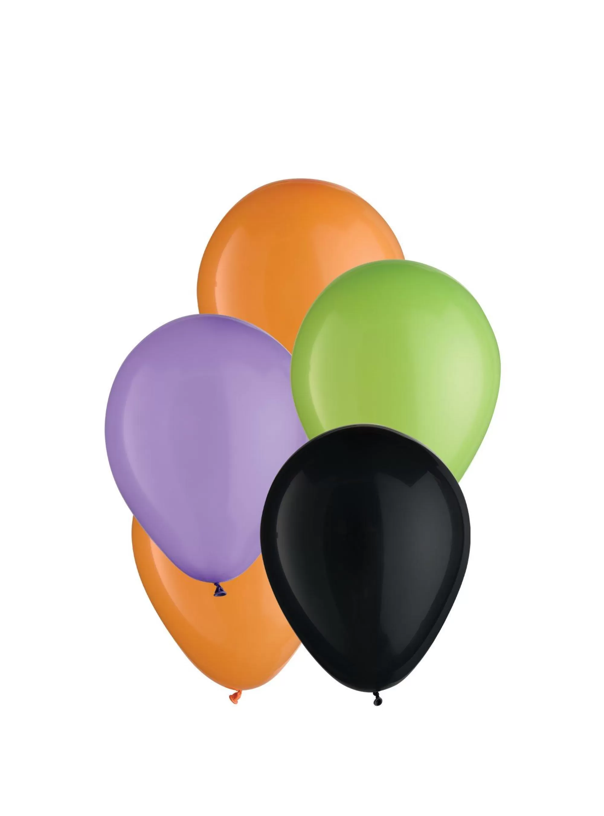 Party City The Nightmare Before Christmas | 25Ct, 5In, Halloween 4-Color Mix Latex Balloons - Black, Green, Orange, & Purple