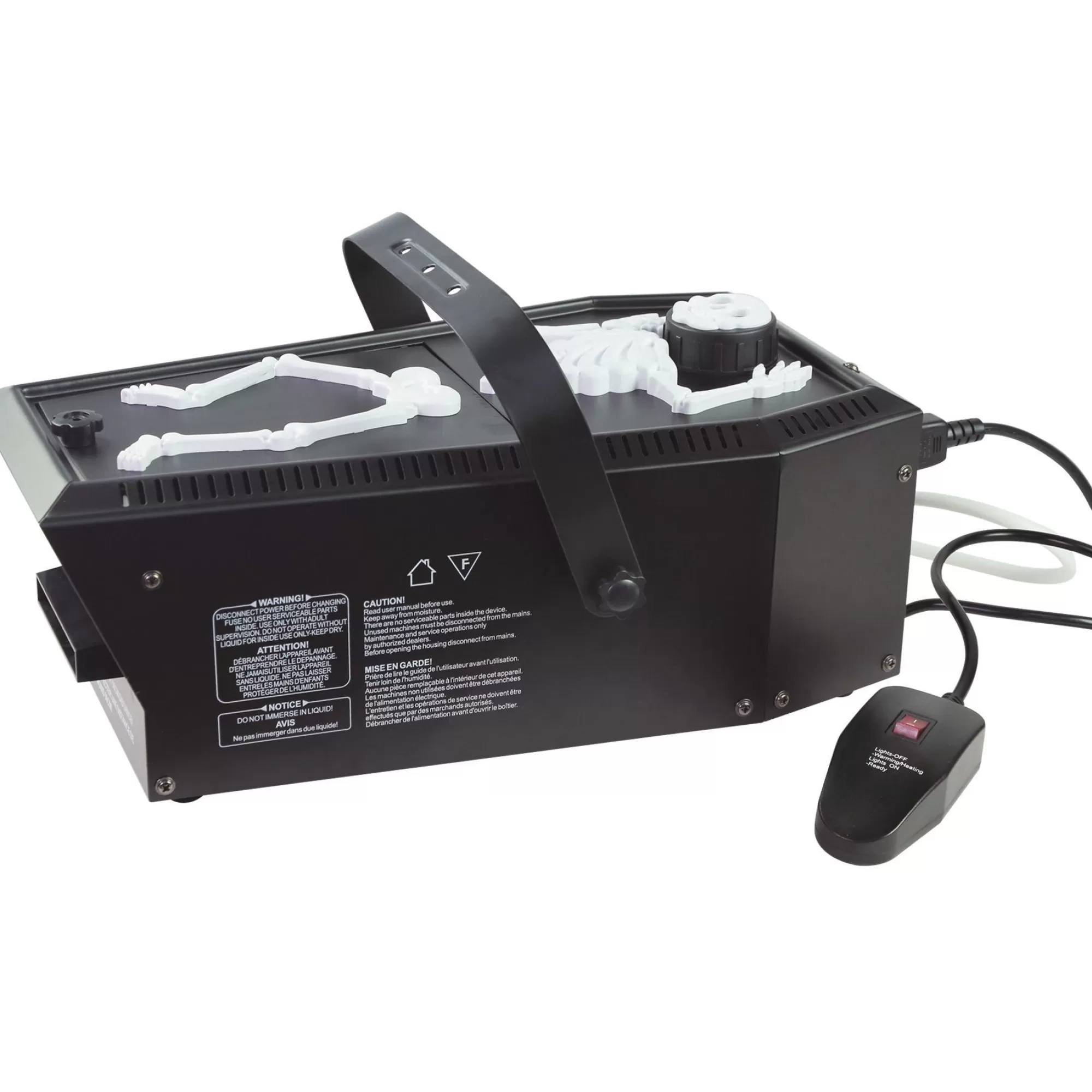 Party City Fog Machines & Fog Juice | 400W Skeleton Coffin Ground Fog Machine