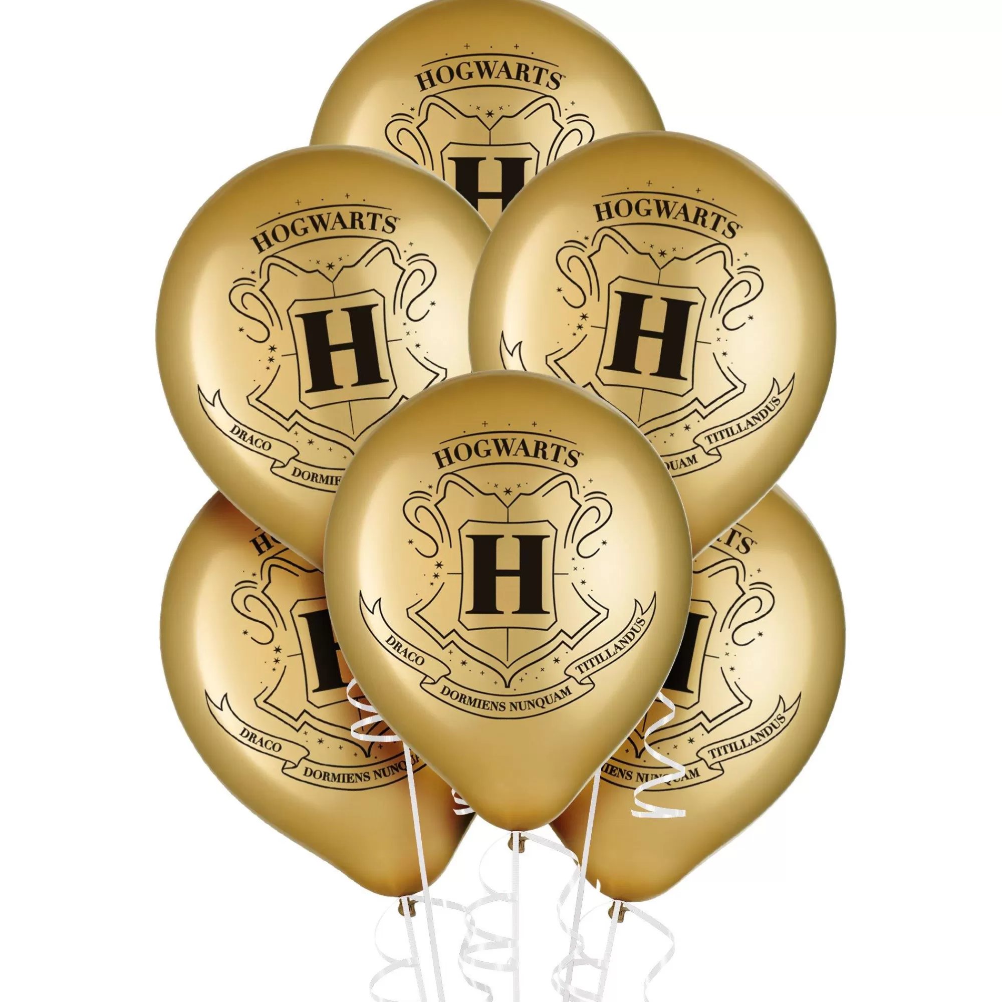 Party City Harry Potter Hogwarts | 6Ct, 12In, Metallic Hogwarts United Latex Balloons - Harry Potter