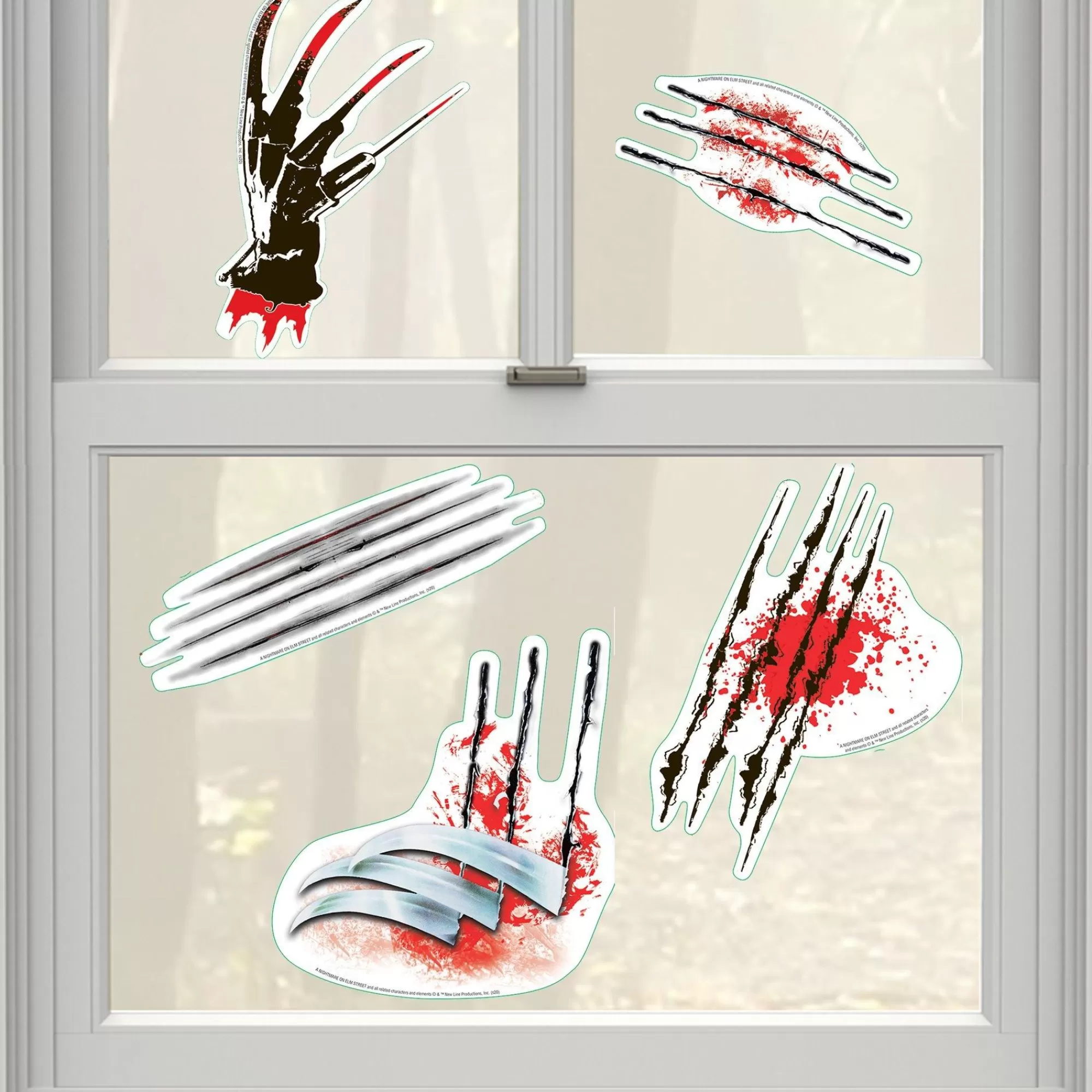 Party City Window & Wall Décor | A Nightmare On Elm Street Vinyl Decals, 5Pc