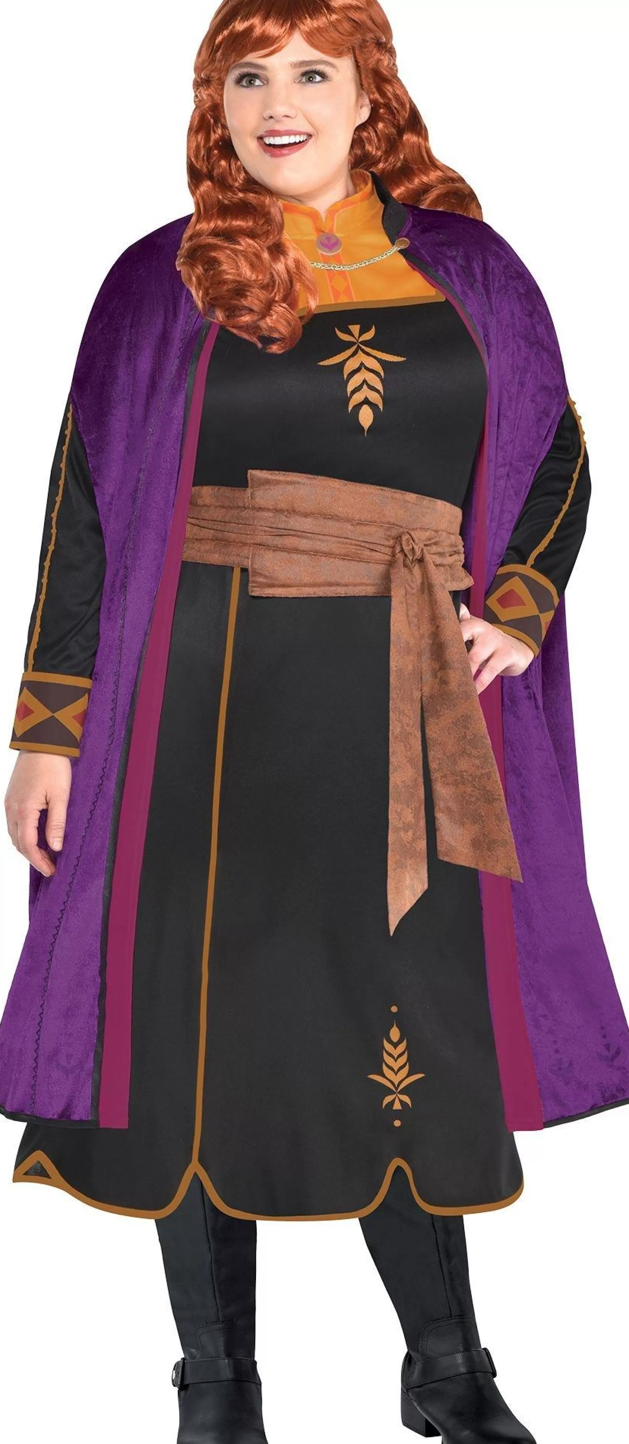 Party City Plus Size Costumes-Adult Act 2 Anna Costume Plus Size - Frozen 2