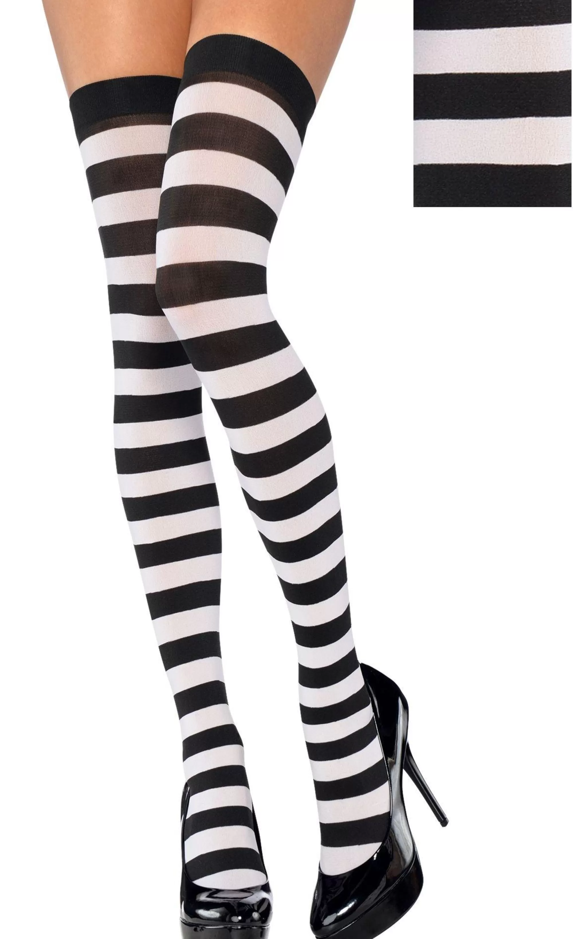 Party City Tights-Adult Black & White Thigh-High Stockings