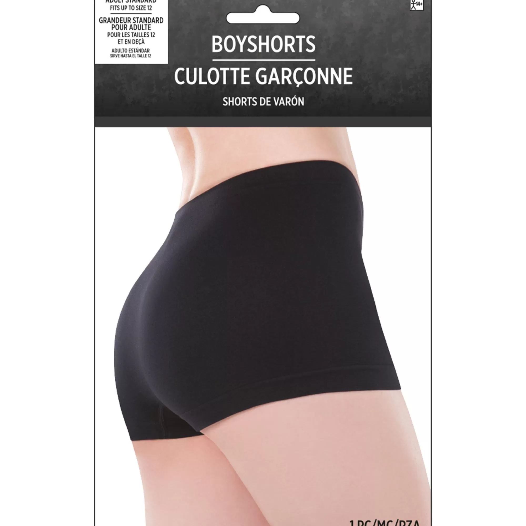 Party City Bodywear-Adult Black Boyshorts