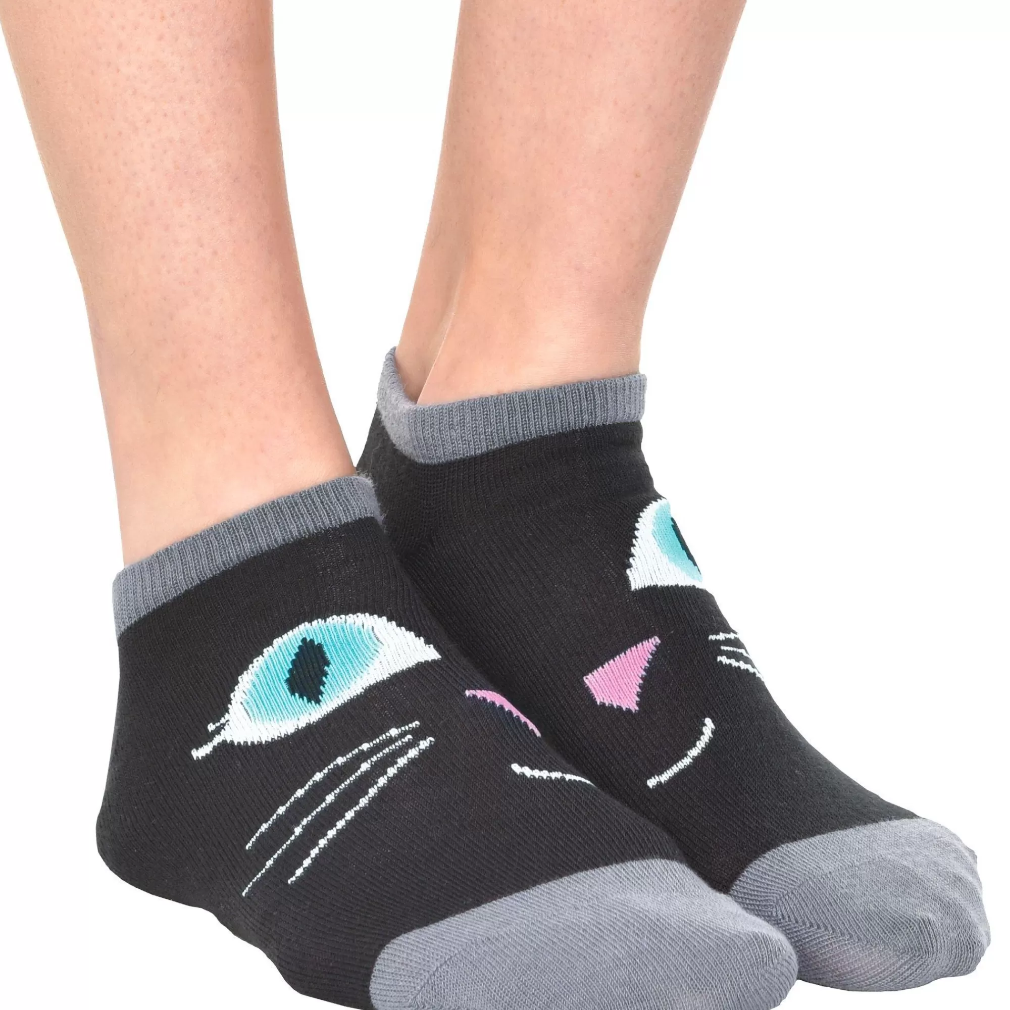 Party City Tights-Adult Black Cat Ankle Socks