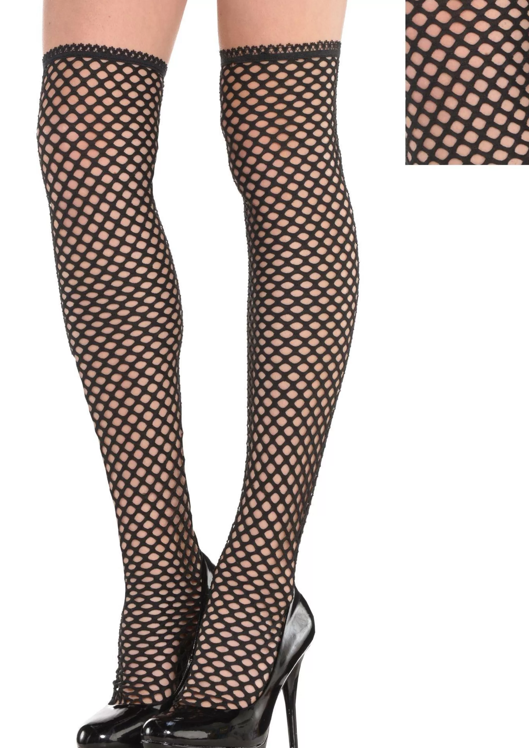 Party City Tights-Adult Black Fishnet Knee Socks