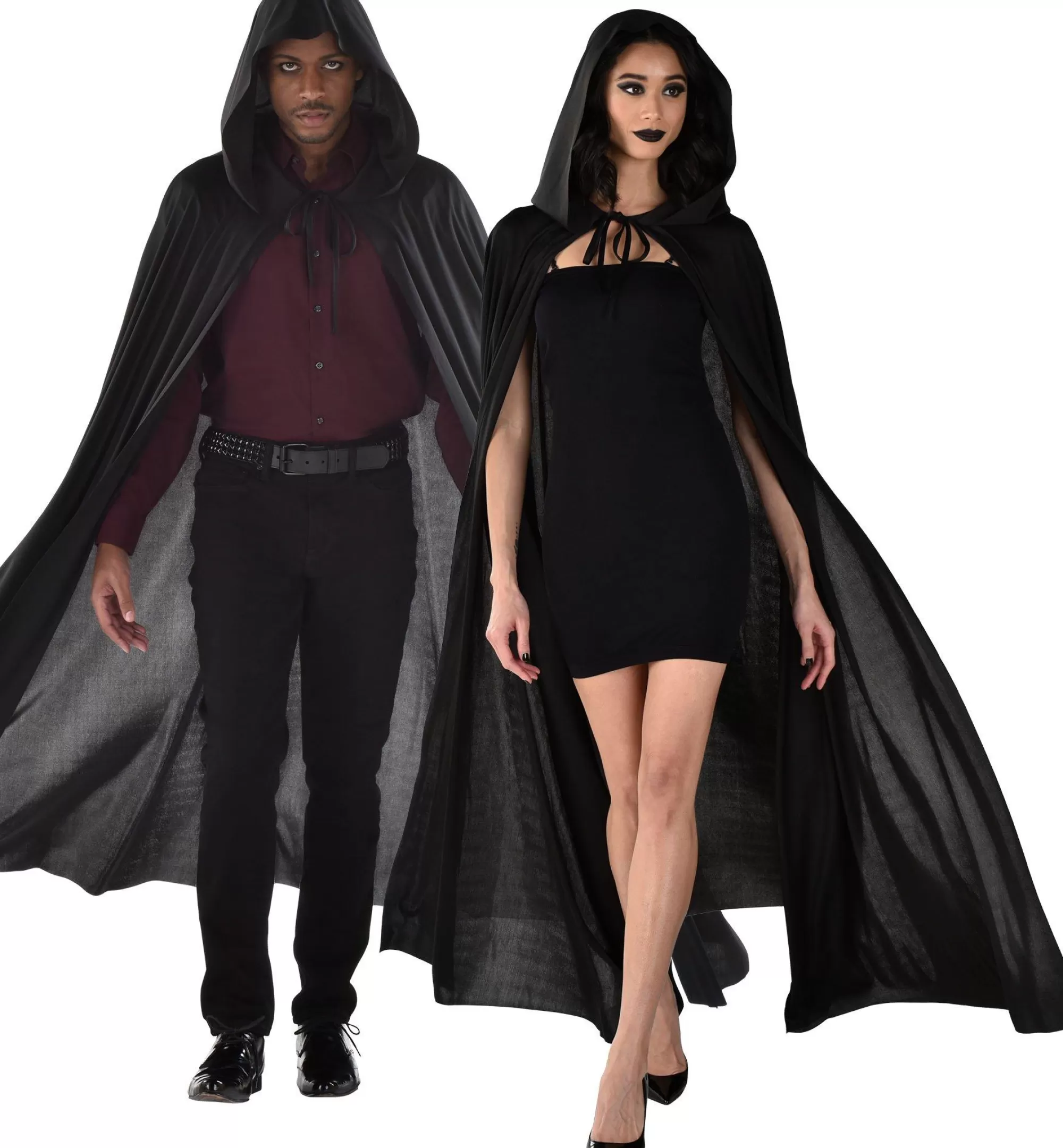 Party City Scary-Adult Black Hooded Cape