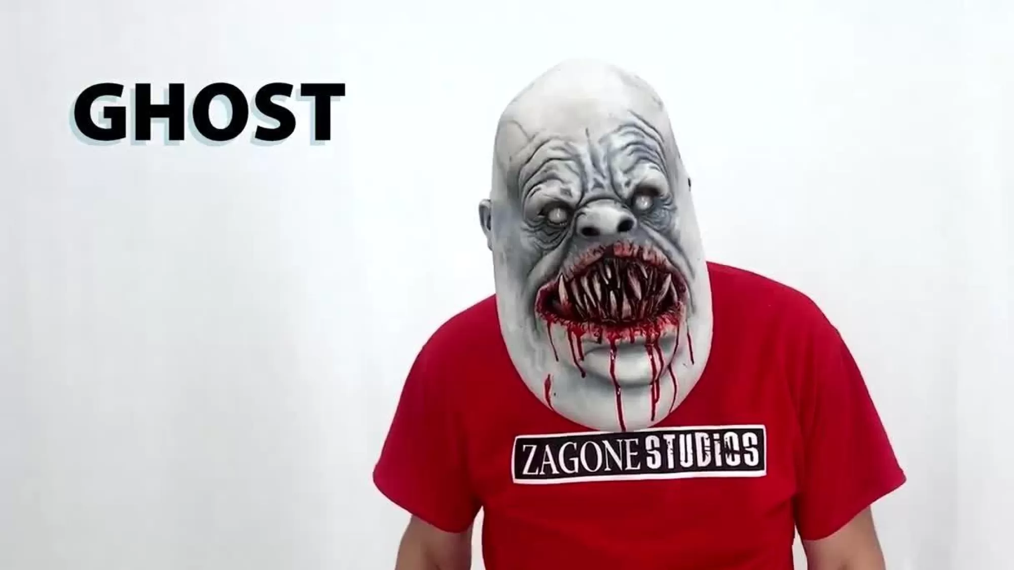 Party City Scary-Adult Blood Feeder Ghost Latex Mask - Zagone Studios