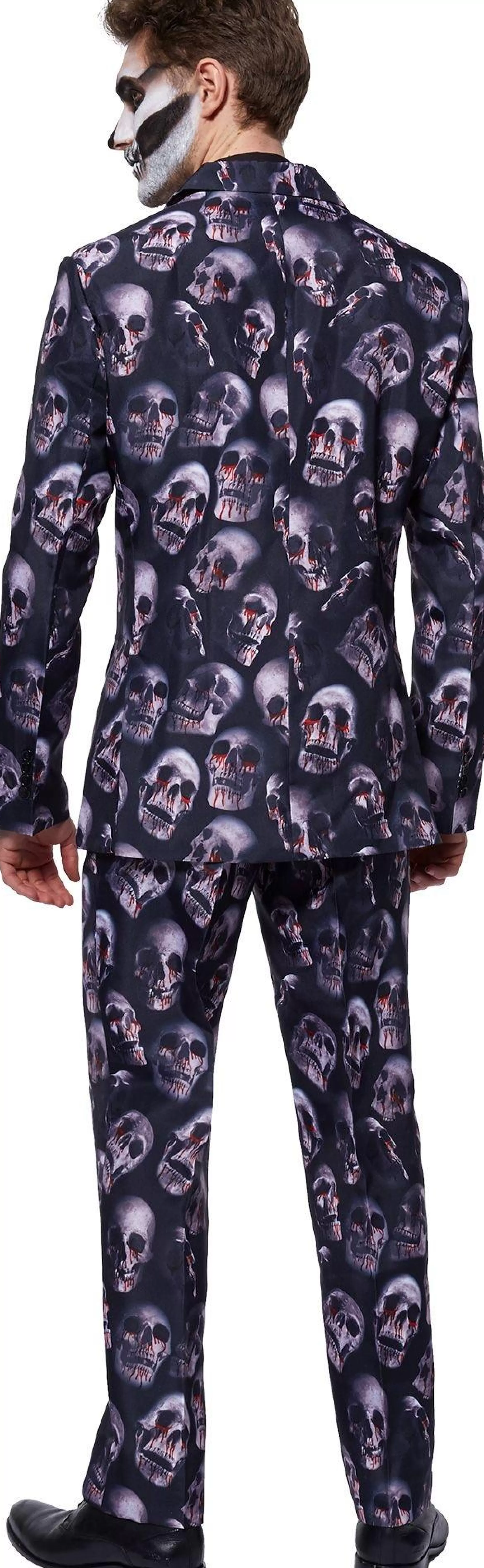 Party City Scary-Adult Bloody Skulls Suit