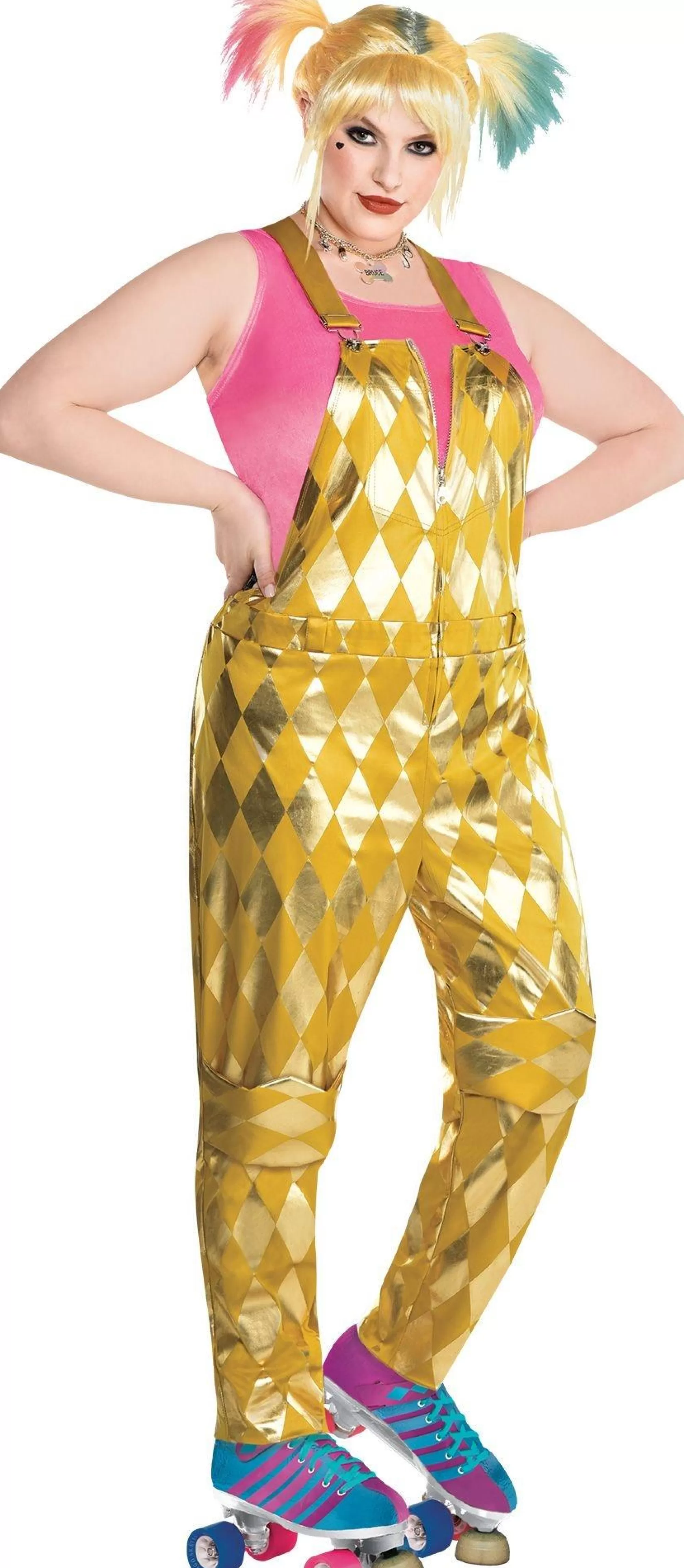 DC Comics Plus Size Costumes-Adult Booby Trap Harley Quinn Costume Plus Size - Birds Of Prey