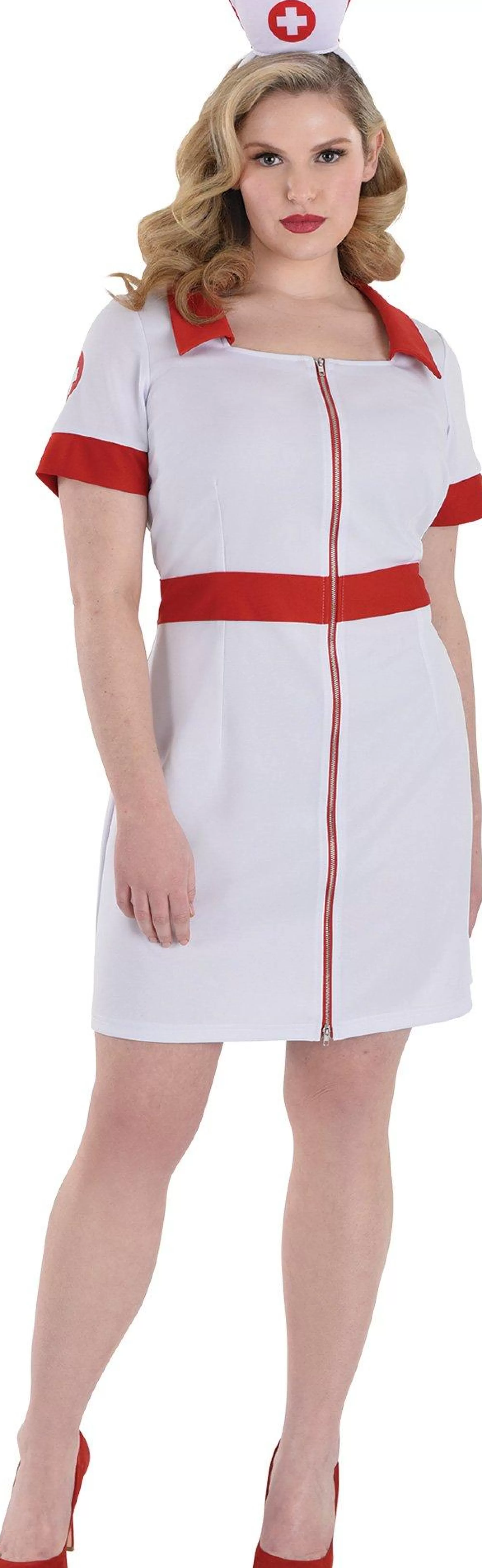 Women Party City Sexy | Adult Call The Shots Nurse Plus Size Costume