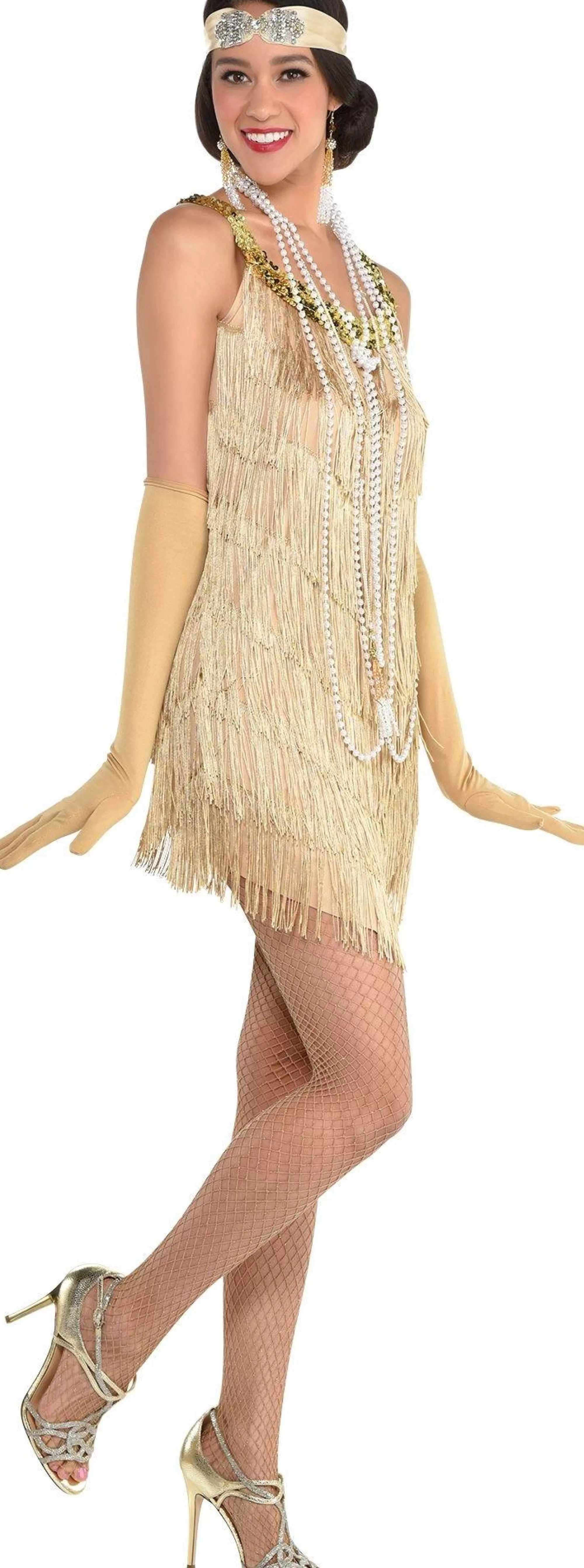 Women Party City 1920S | Adult Charleston Champagne Flapper Costume