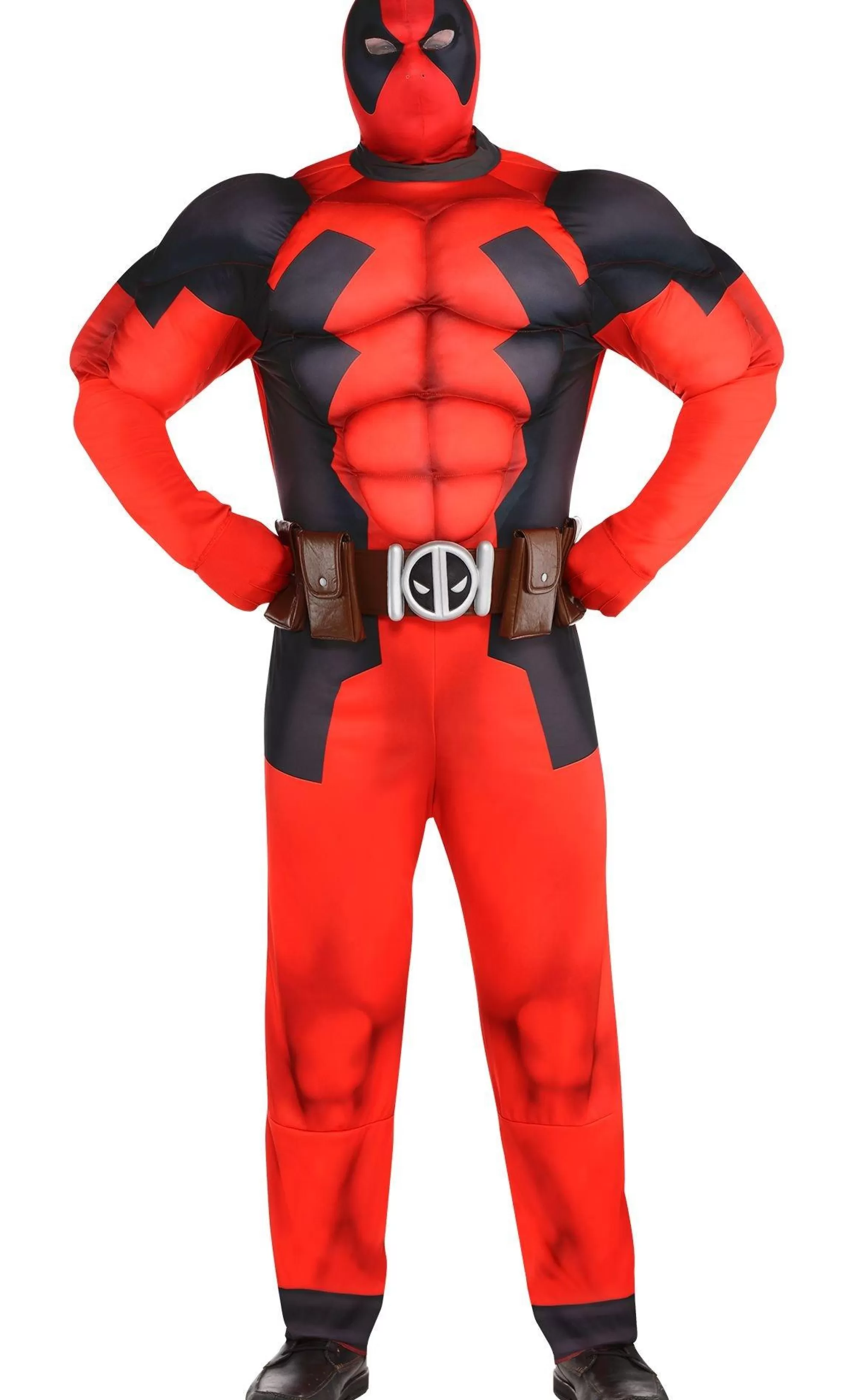 Marvel Superhero-Adult Deadpool Muscle Costume Plus Size