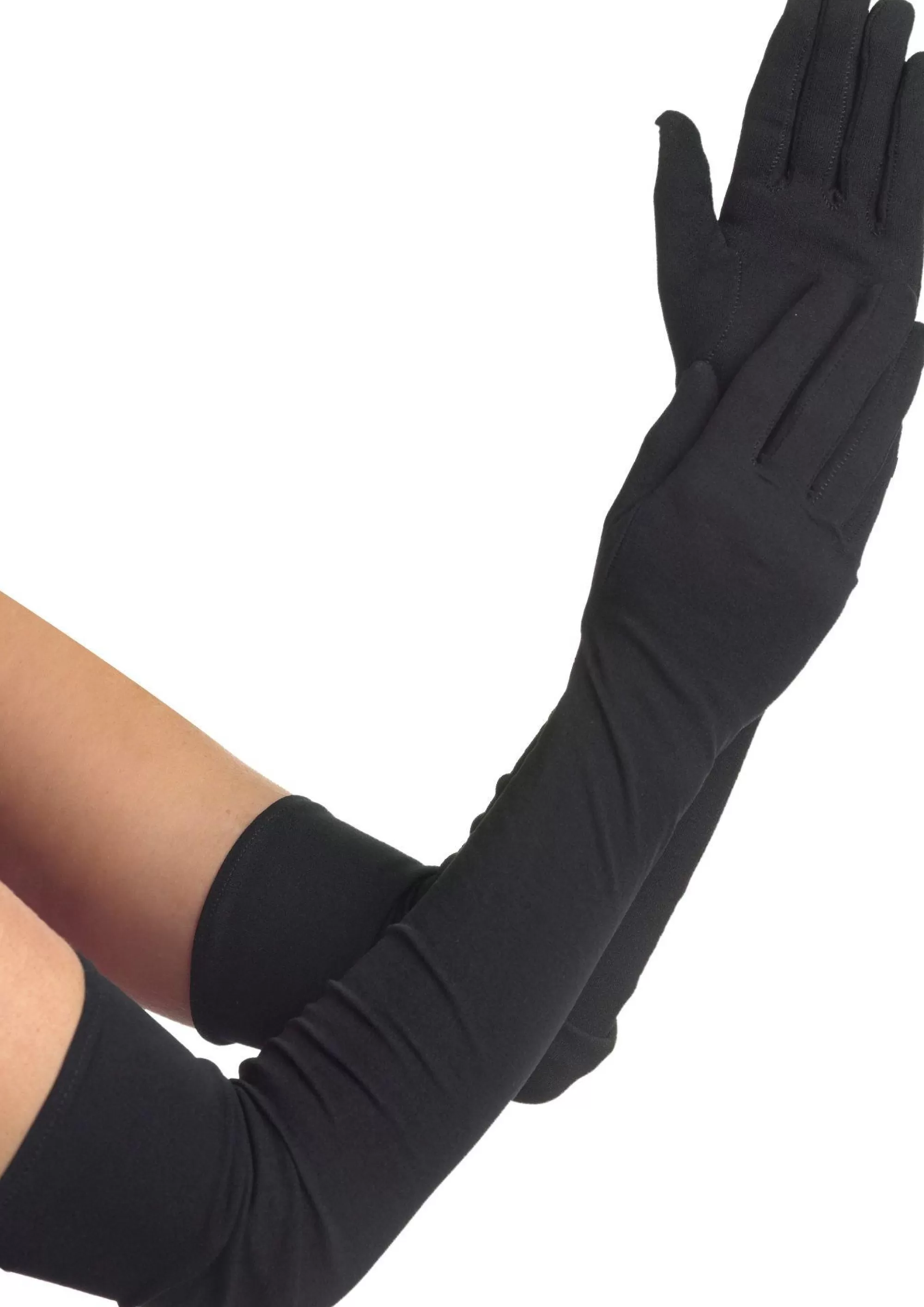 Party City Gloves-Adult Extra Long Black Gloves