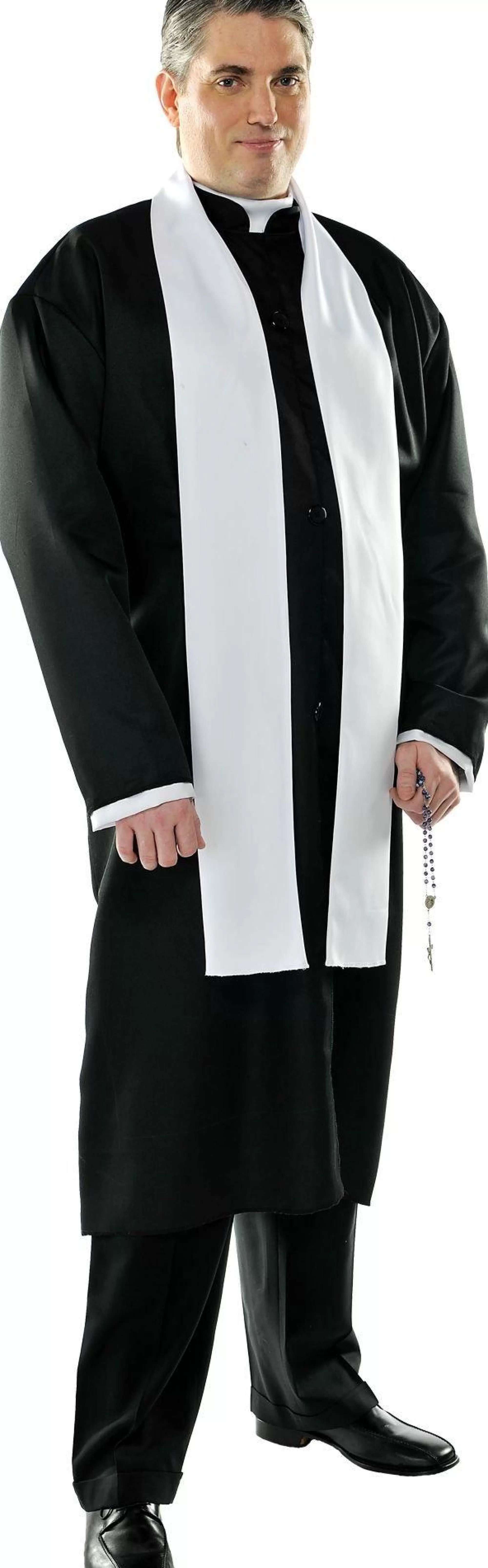 Party City Plus Size Costumes-Adult Father Priest Costume Plus Size