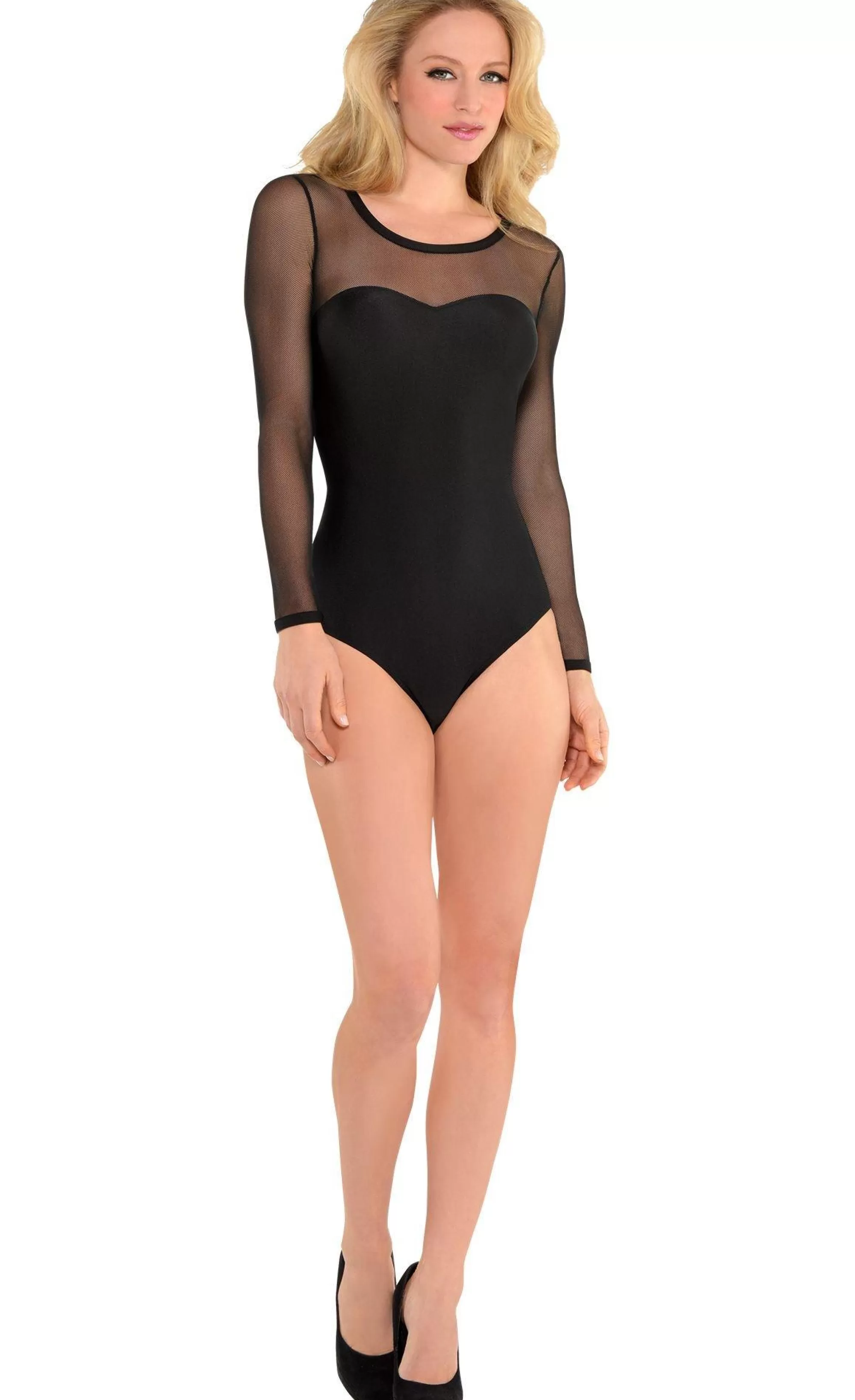 Party City Bodywear-Adult Fierce Black Bodysuit