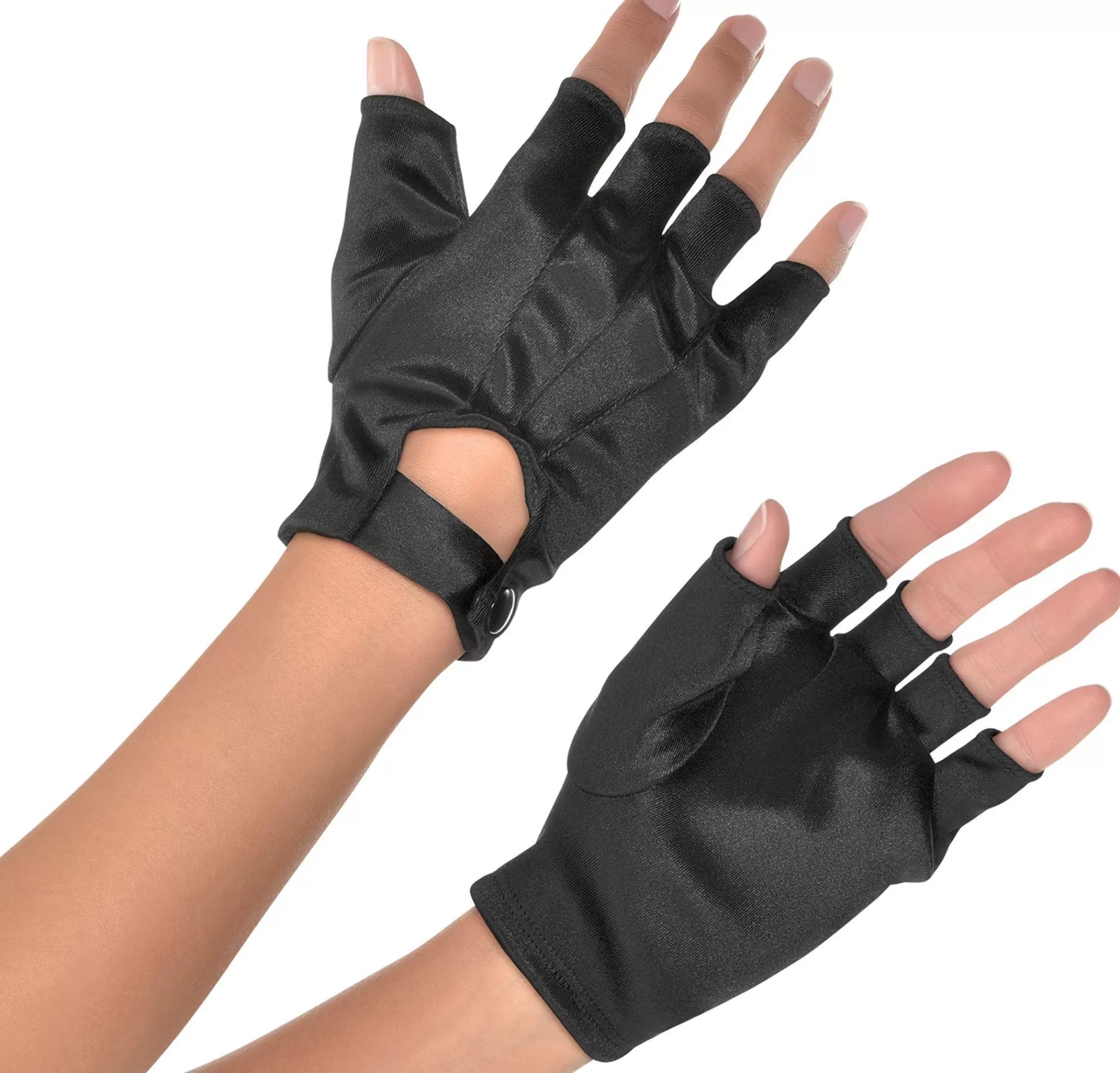 Party City Gloves-Adult Fingerless Gloves Black