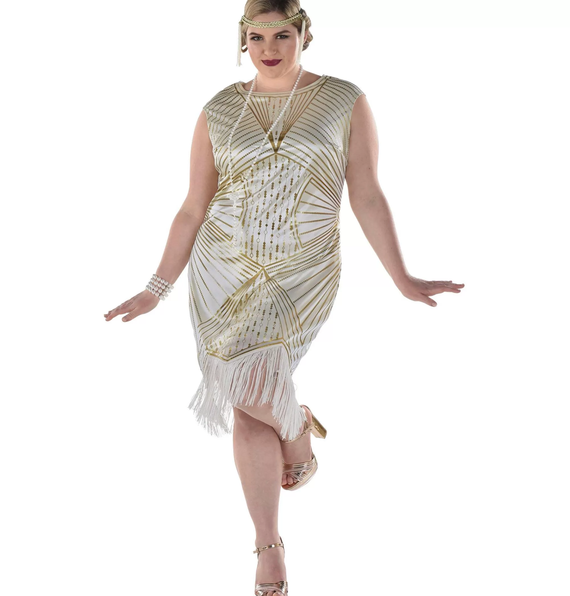 Party City Plus Size Costumes-Adult Flirty Flapper Plus Size Costume