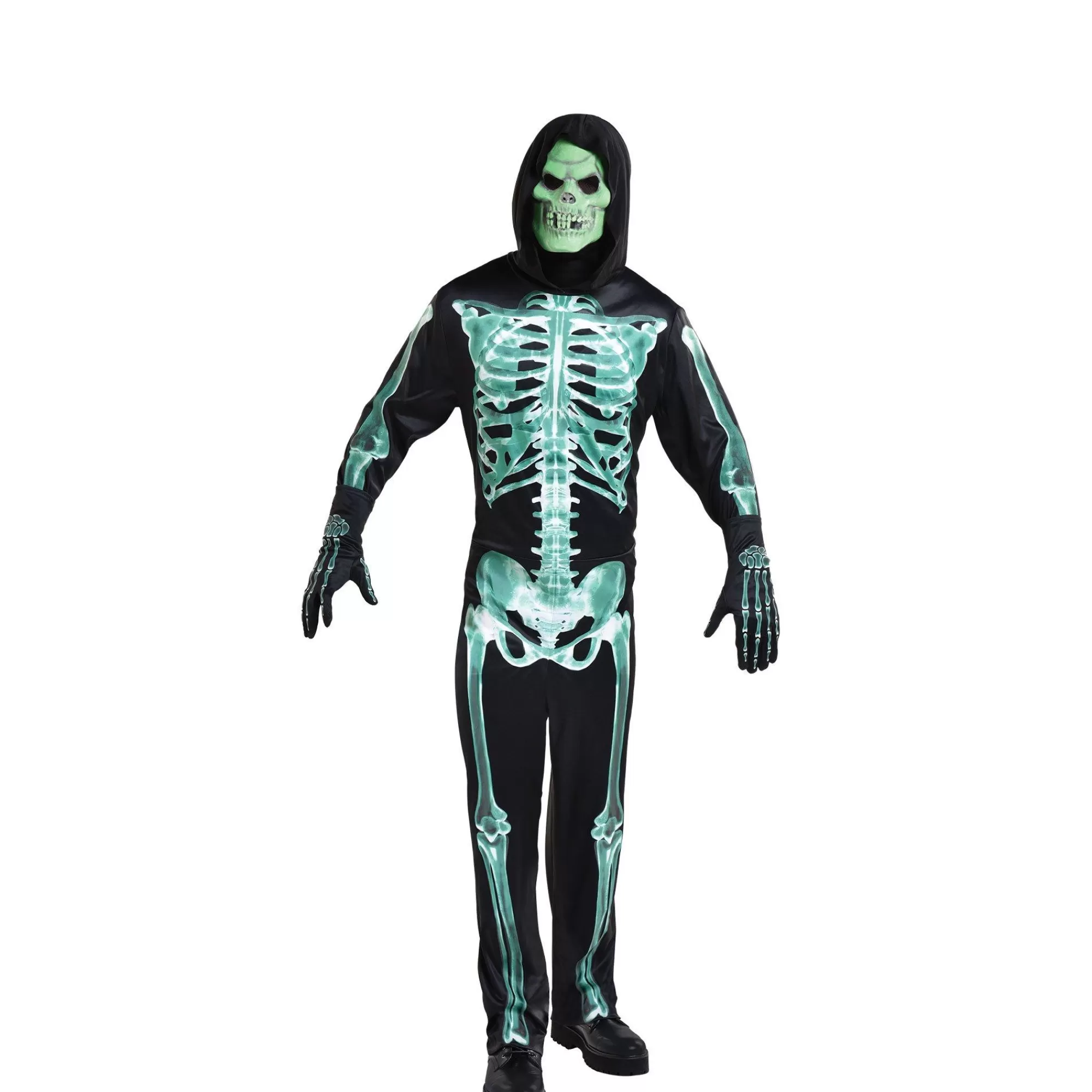 Party City Scary-Adult Glow-In-The-Dark Skeleton Costume