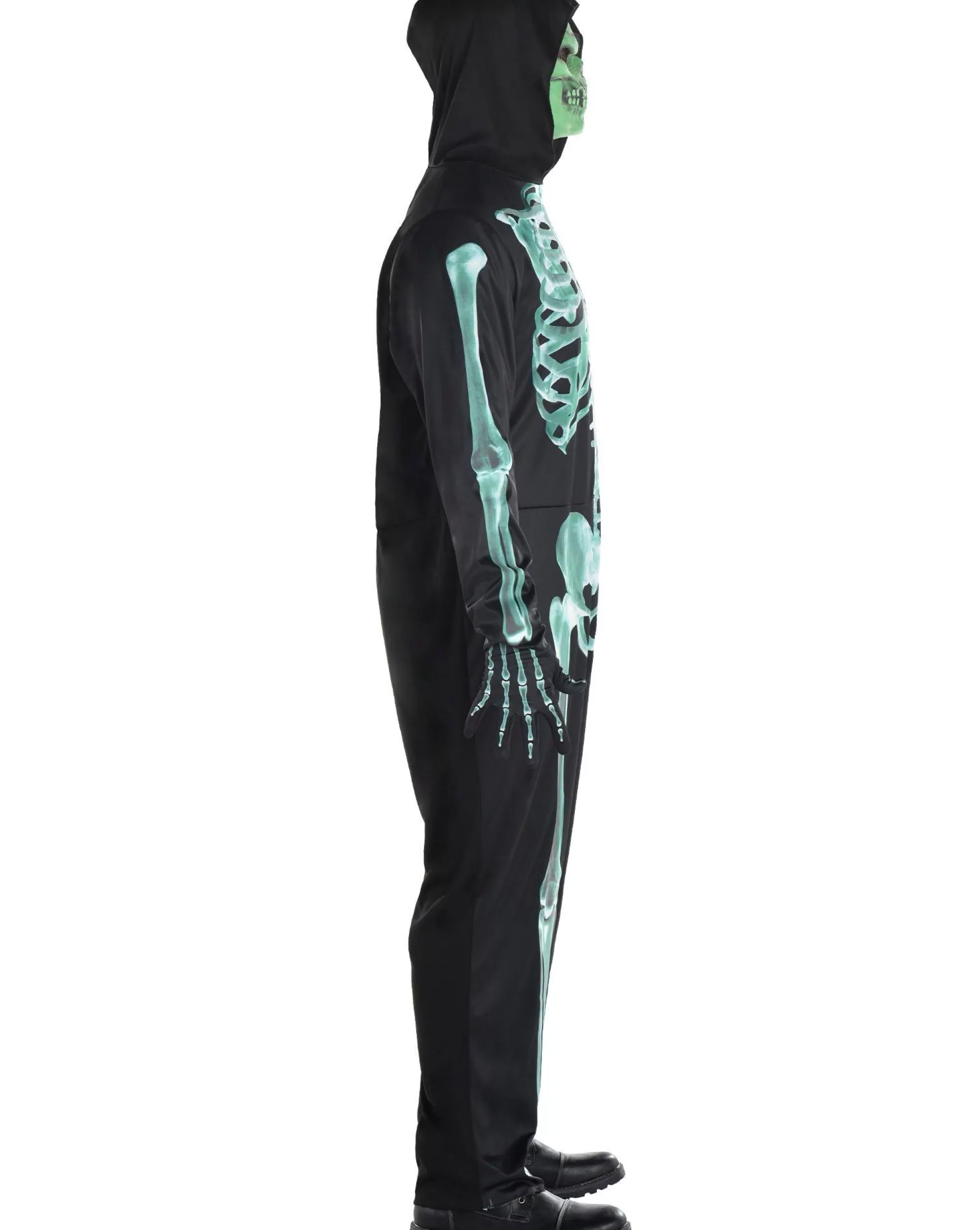 Party City Plus Size Costumes-Adult Glow-In-The-Dark Skeleton Plus Size Costume