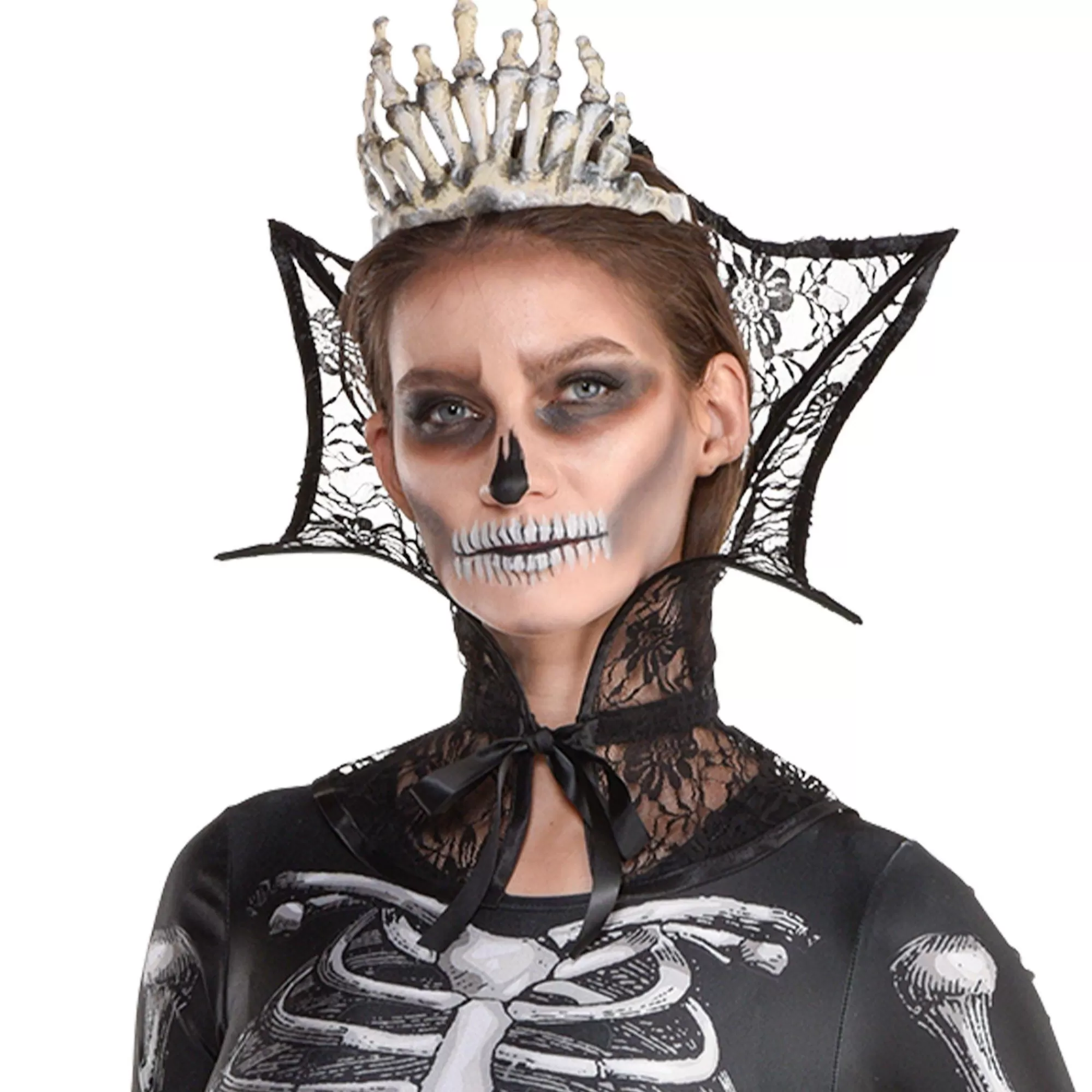 Party City Scary-Adult Gothic Skeleton Queen Costume