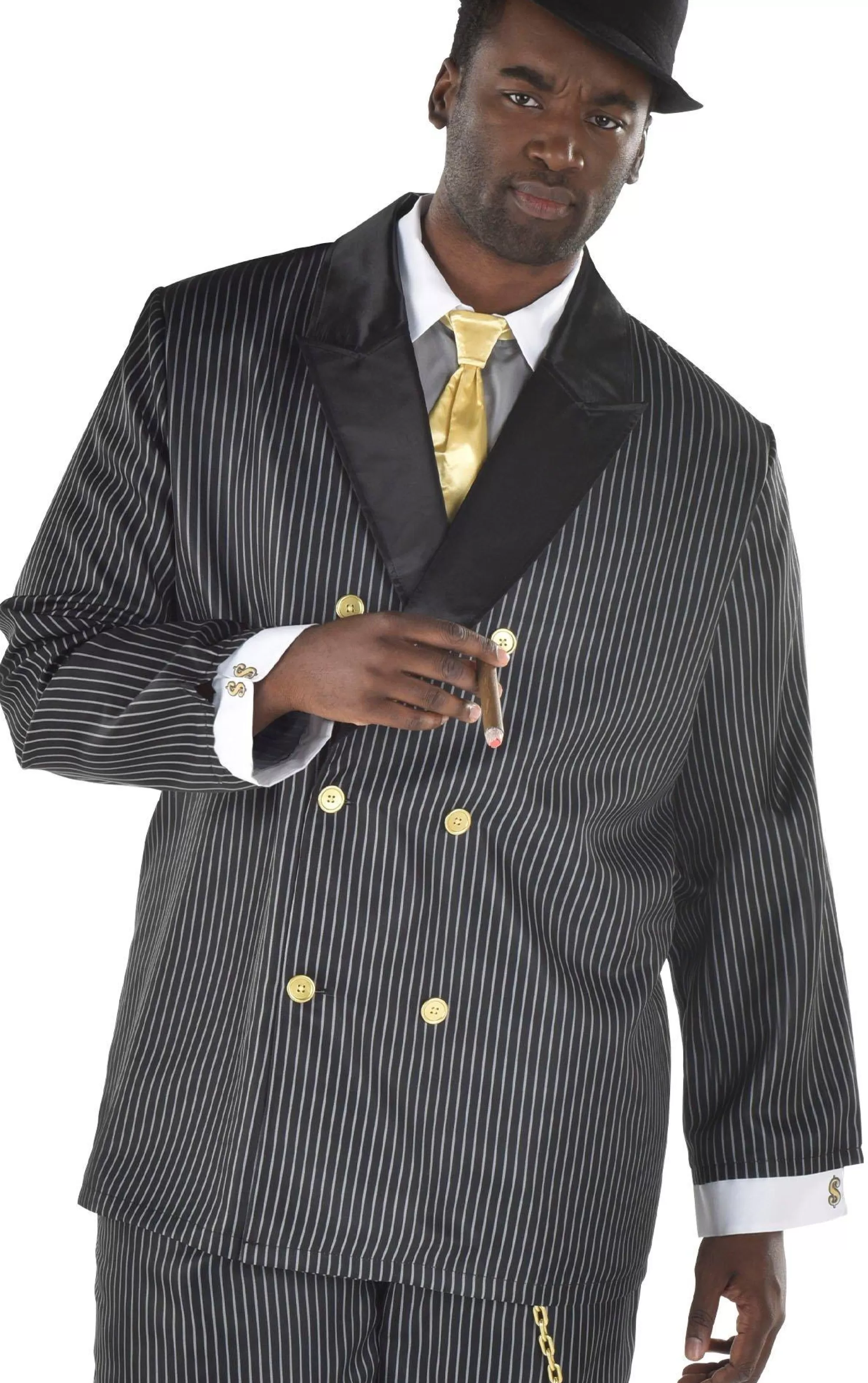 Party City Decades-Adult Head Honcho Plus Size Costume - 20S Gangster