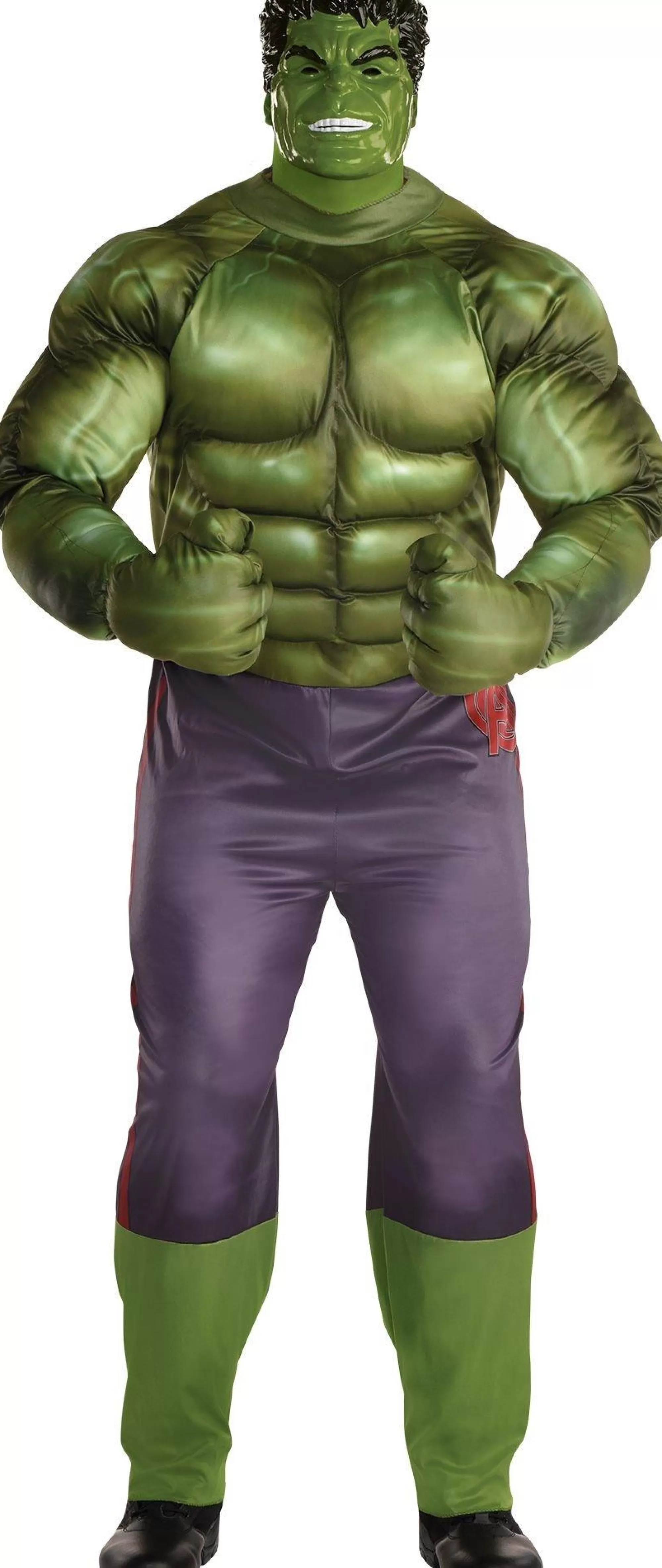 Party City Plus Size Costumes-Adult Hulk Plus Size Muscle Costume - Marvel