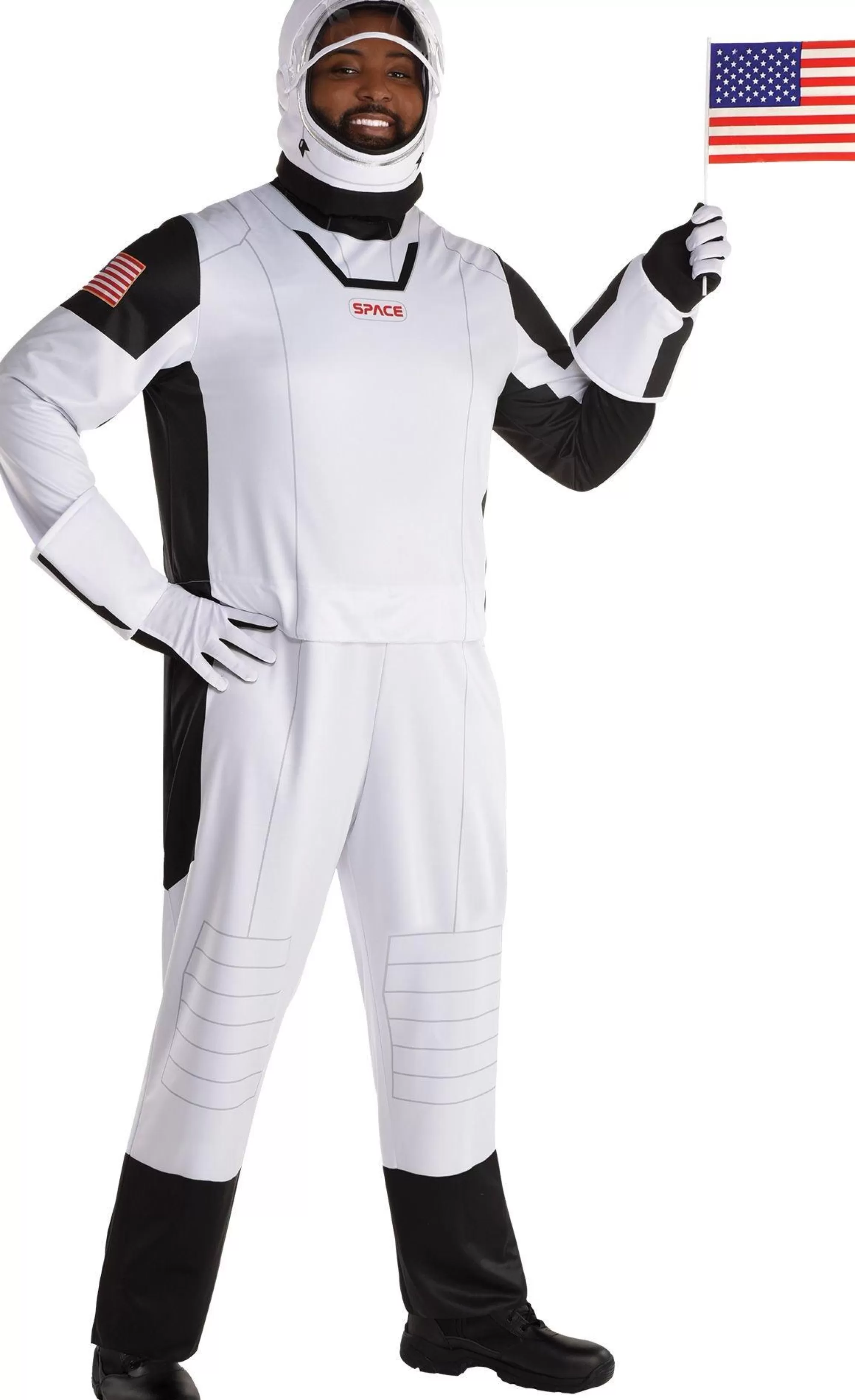 Party City Plus Size Costumes-Adult In Flight Astronaut Costume - Plus Size