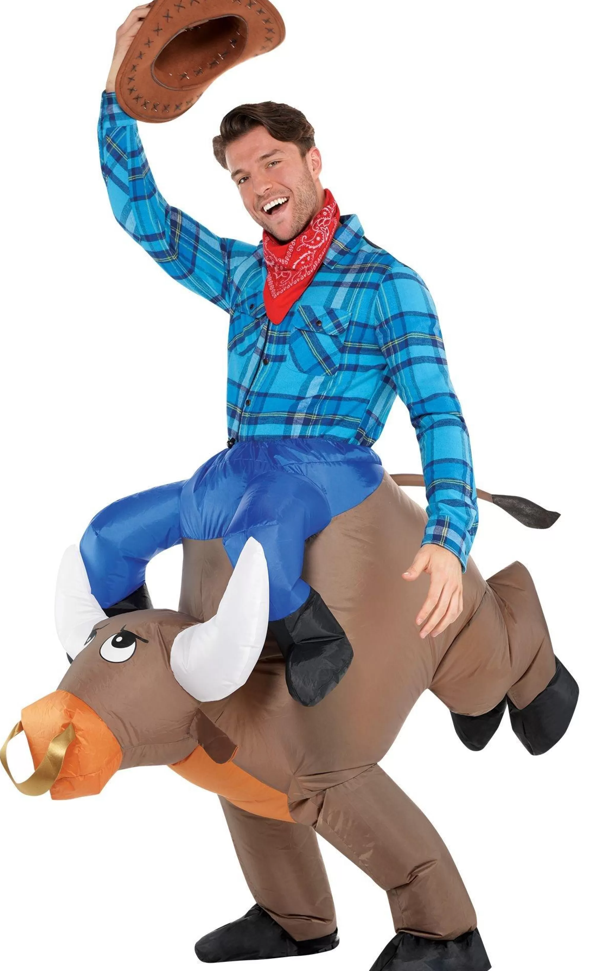 Party City Funny-Adult Inflatable Bull Ride On Costume