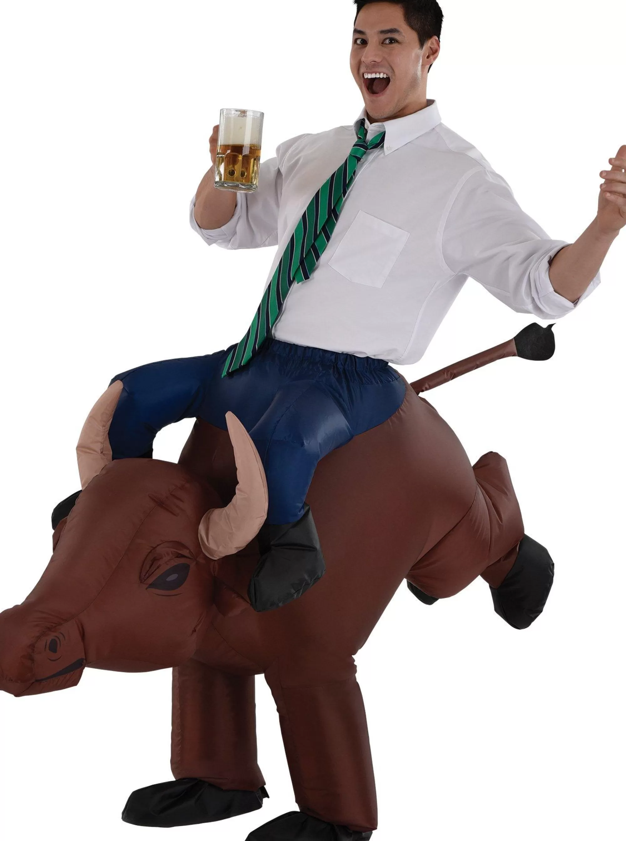 Party City Funny-Adult Inflatable Bull Rider Costume