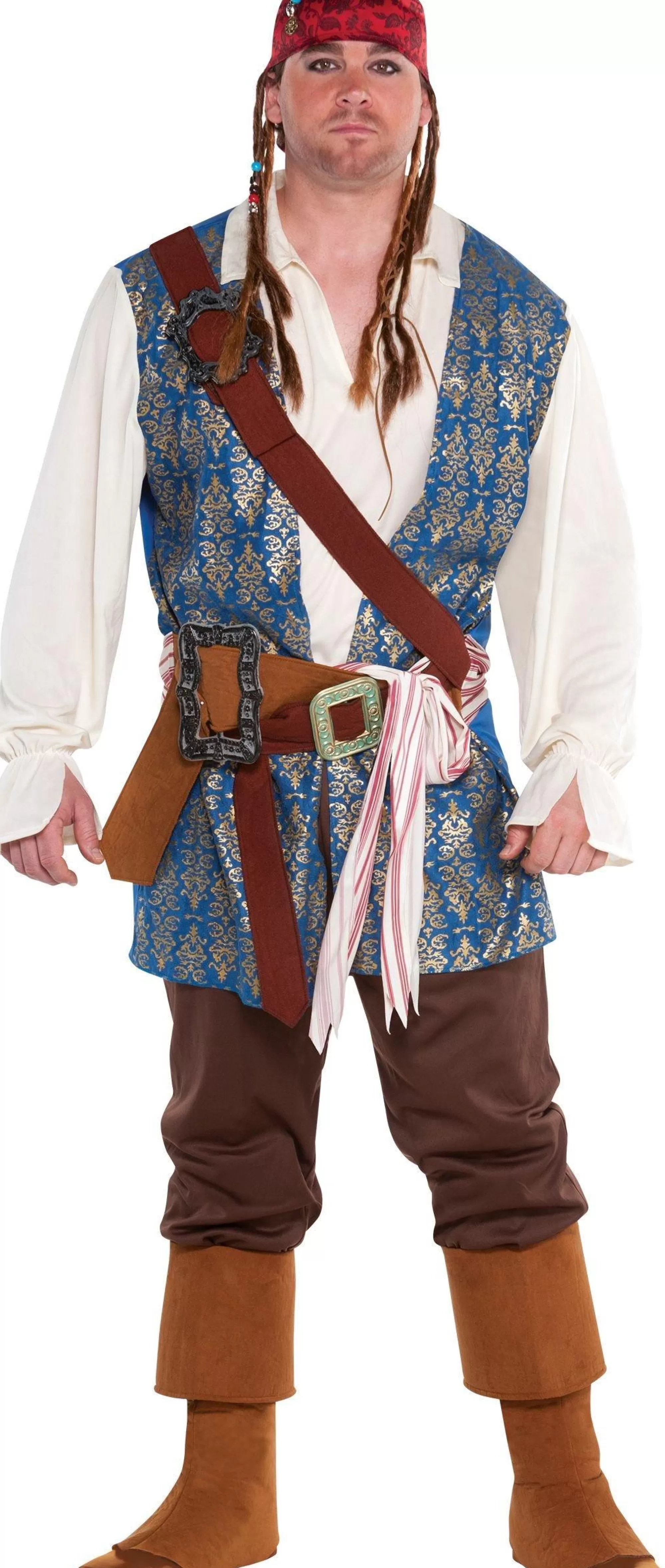 Party City Plus Size Costumes-Adult Jack Sparrow Pirate Costume Plus Size