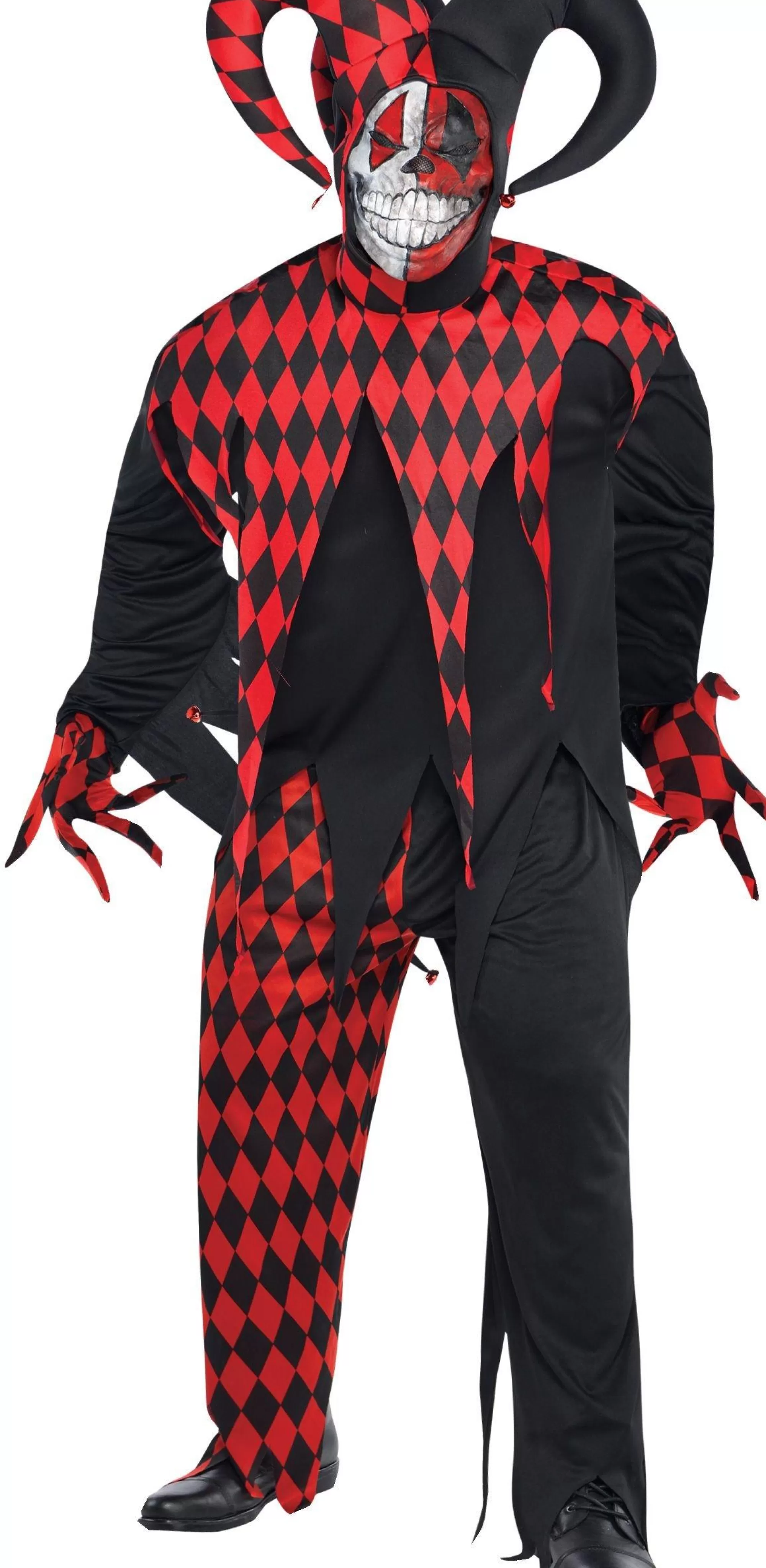 Party City Plus Size Costumes-Adult Krazed Jester Costume Plus Size