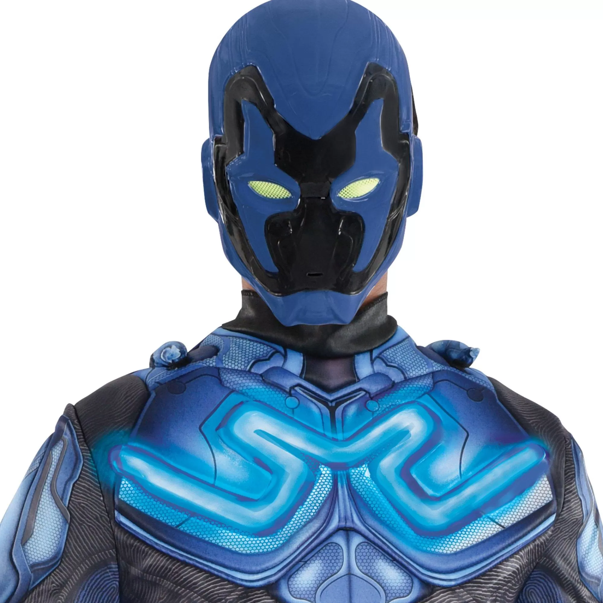 Men Party City Superhero | Adult Light-Up Blue Beetle Costume - Dc Blue Beetle Movie