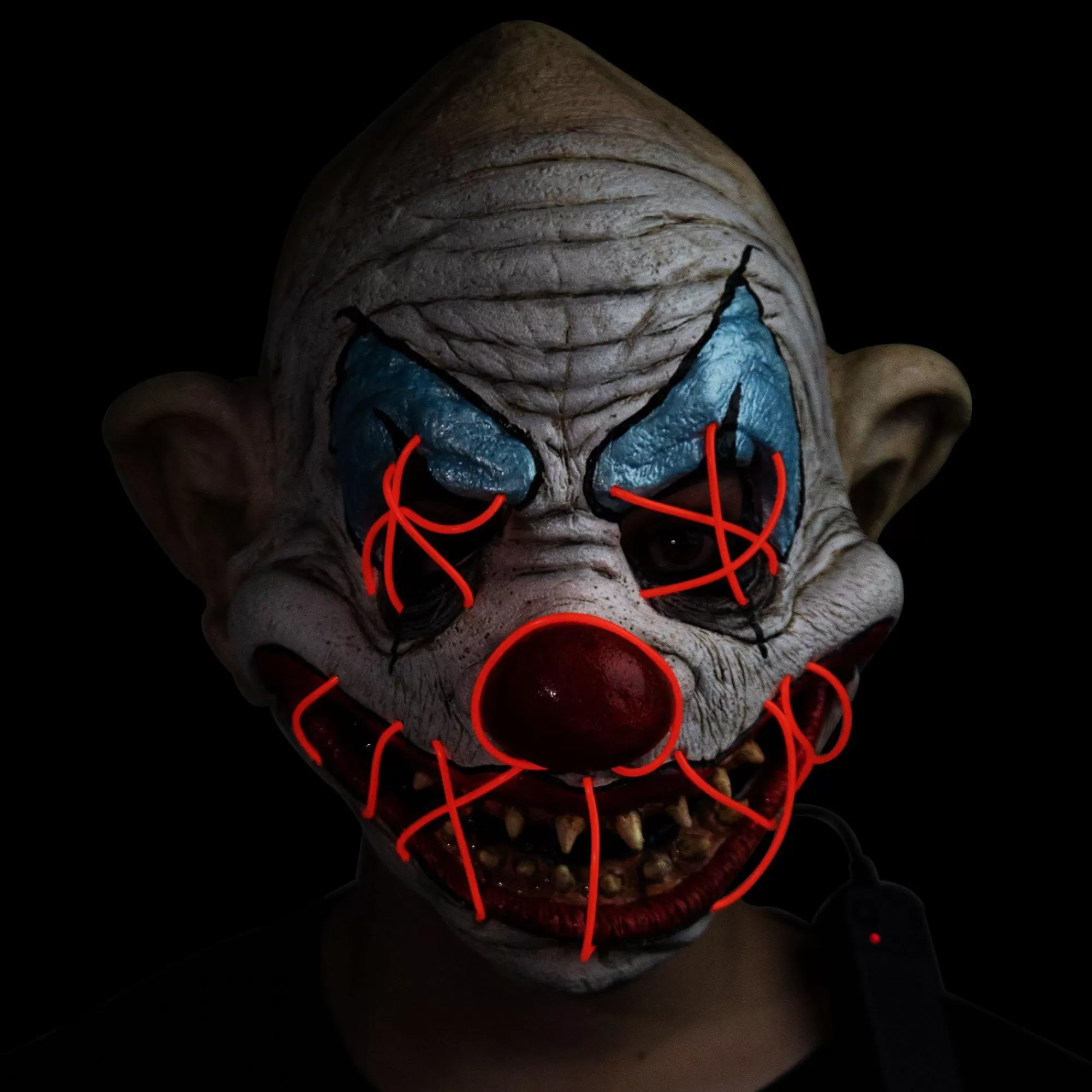 Party City Scary-Adult Light-Up Creepy Clown Latex Mask