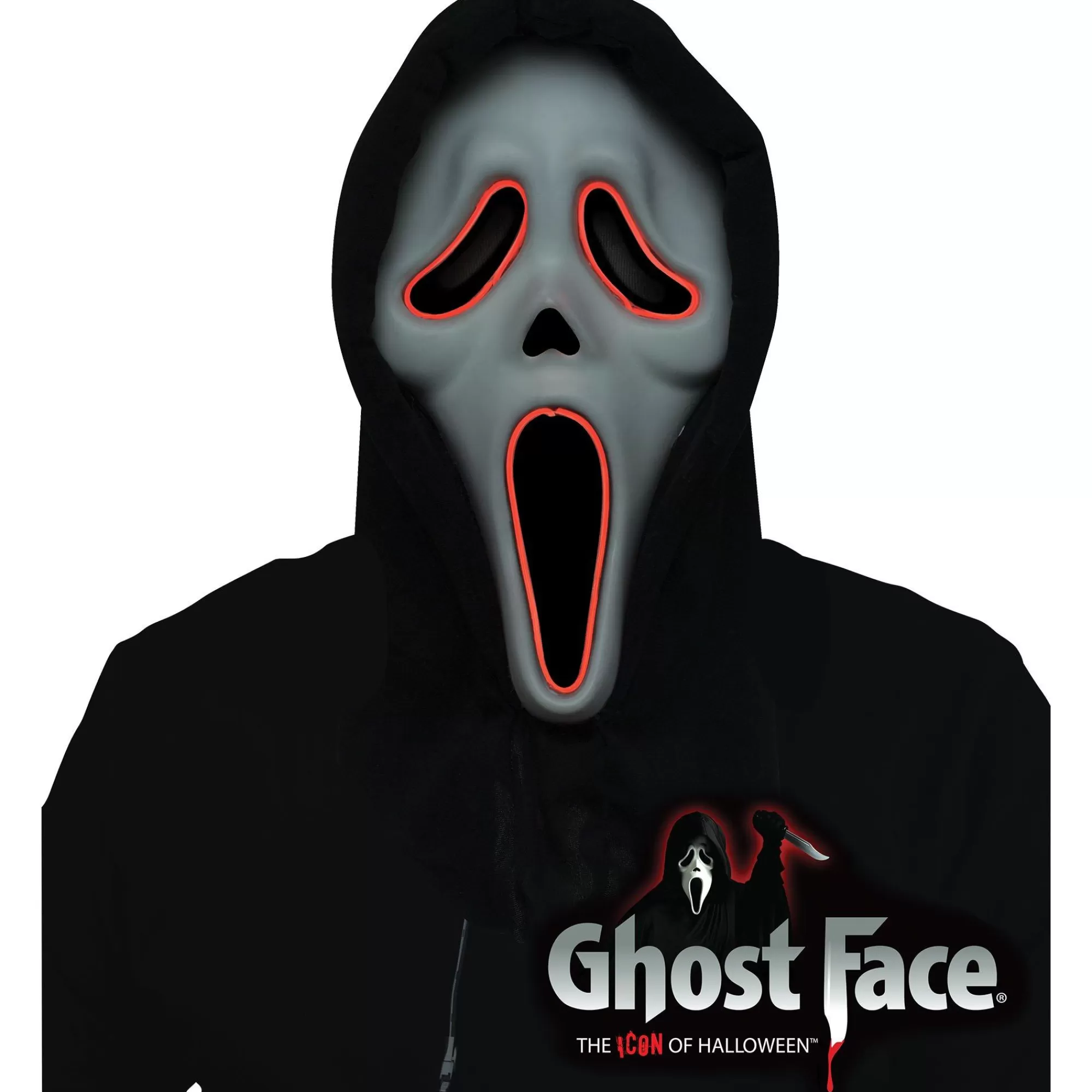 Party City Scary-Adult Light-Up Ghostface Mask - Scream