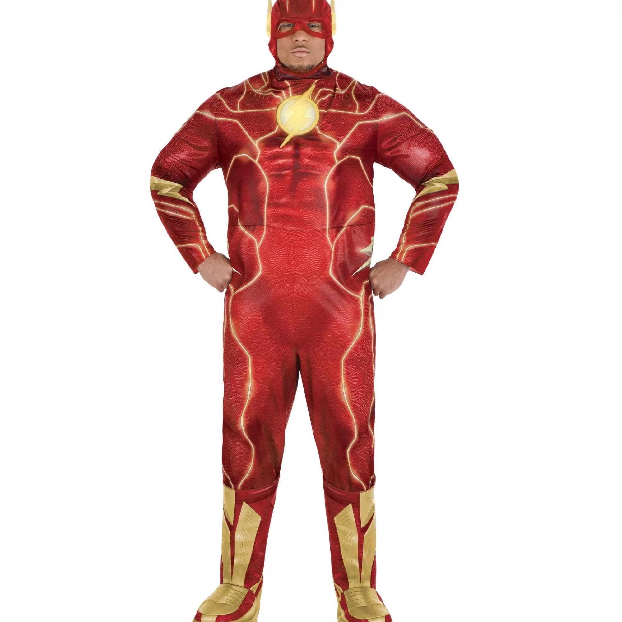 Party City Superhero-Adult Light-Up The Flash Plus Size Costume - Dc