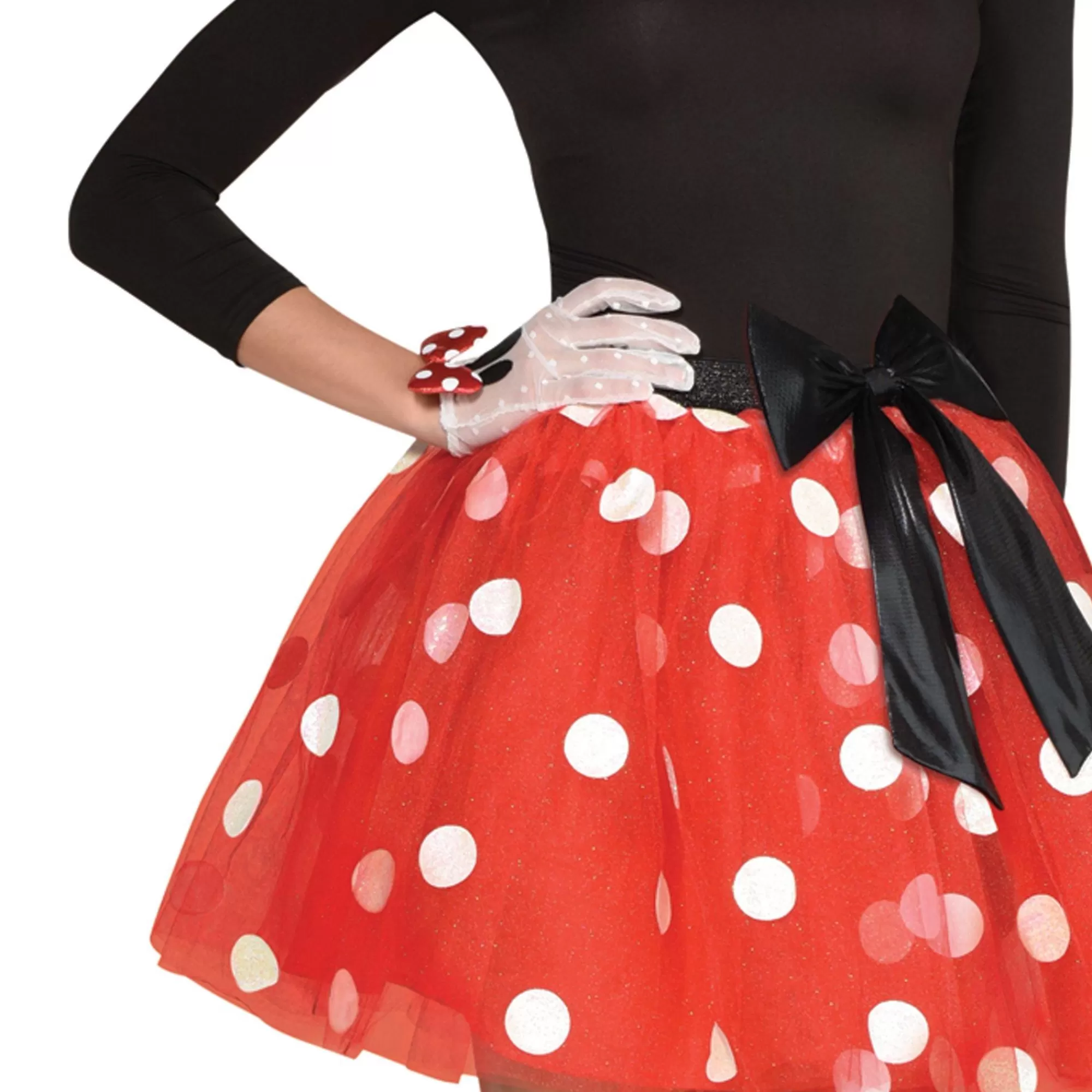 Party City Gloves-Adult Minnie Mouse Gloves