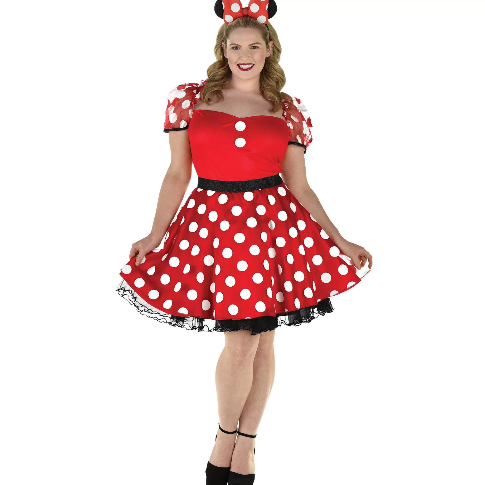 Party City Plus Size Costumes-Adult Minnie Mouse Plus Size Costume - Disney