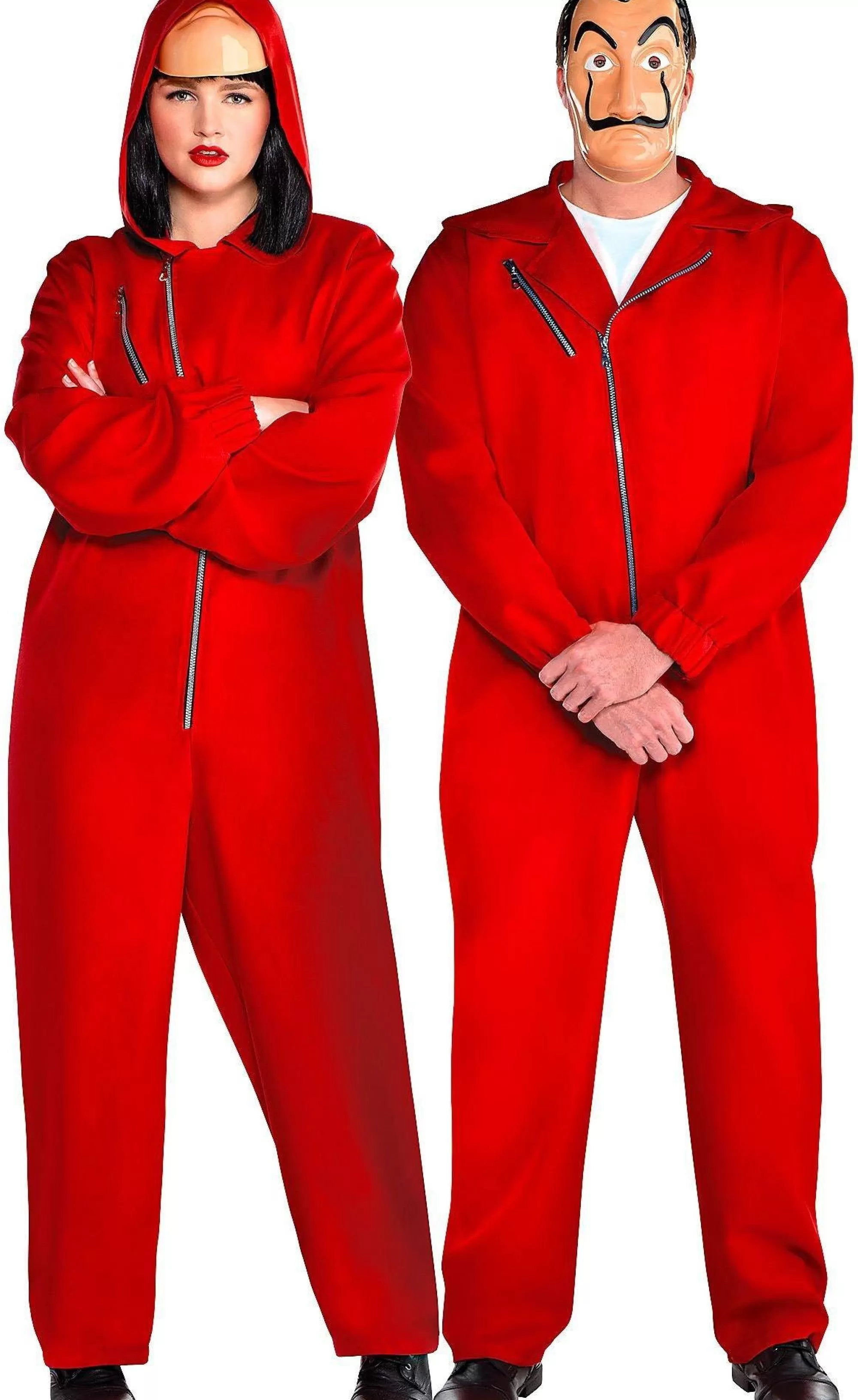 Party City Couples' Costumes-Adult Money Heist Costume Plus Size