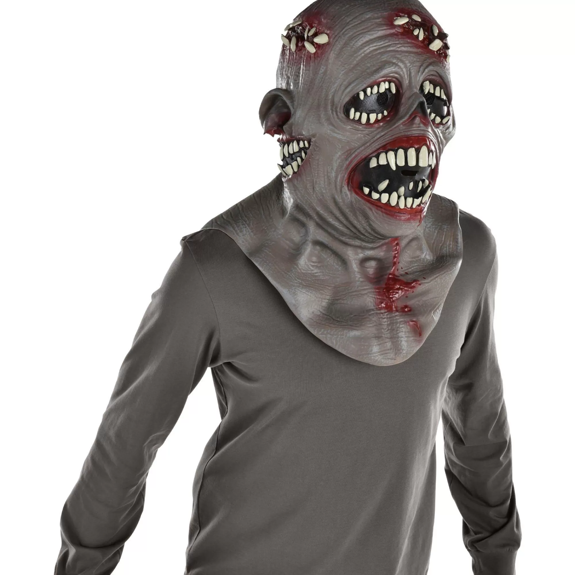 Party City Scary-Adult Mr. Smiley Teeth Latex Mask