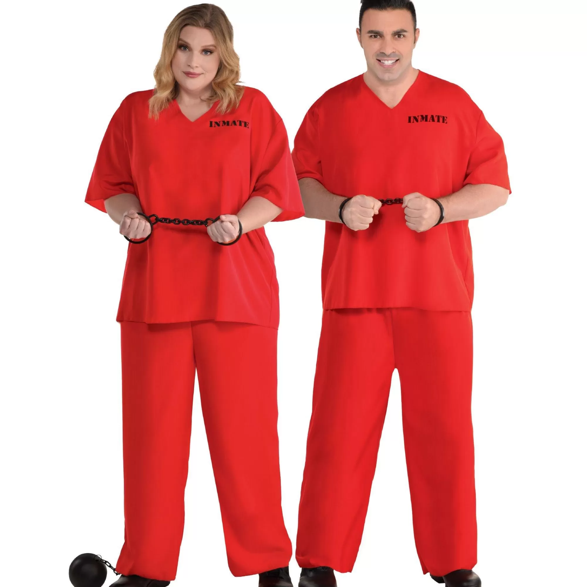 Party City Plus Size Costumes-Adult Orange Prisoner Plus Size Costume