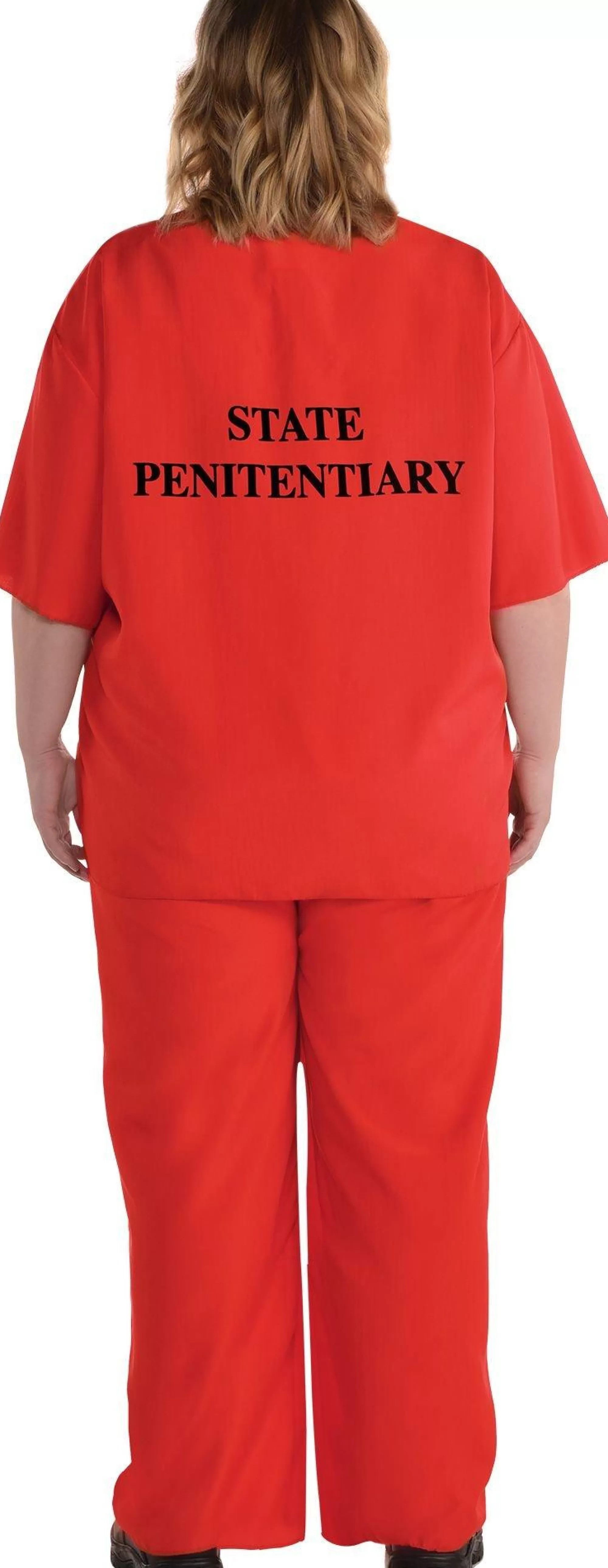 Party City Plus Size Costumes-Adult Orange Prisoner Plus Size Costume