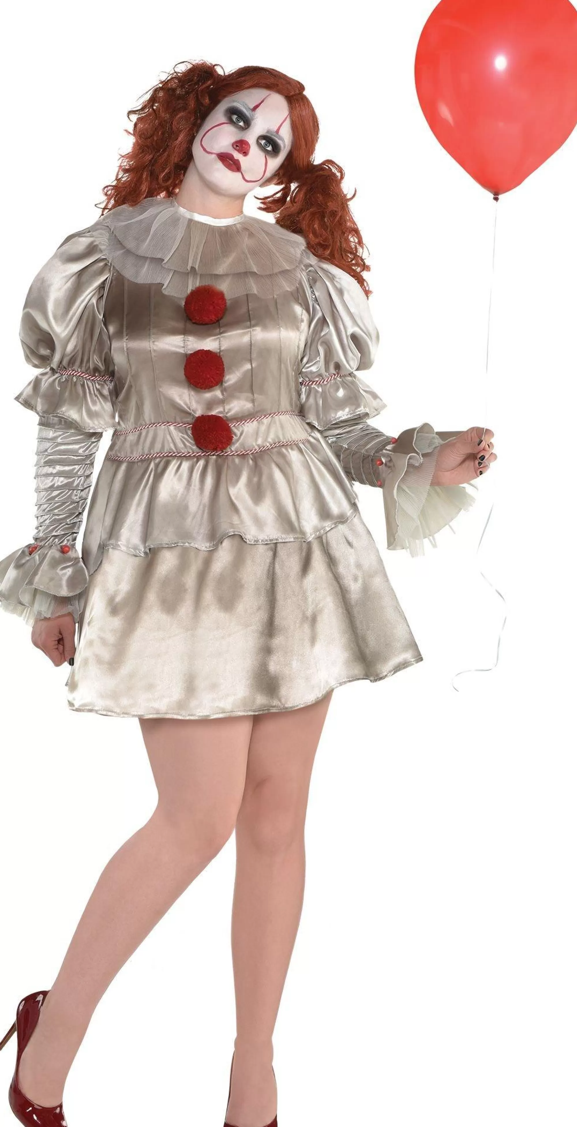 Women Party City Scary | Adult Pennywise Plus Size Costume - It