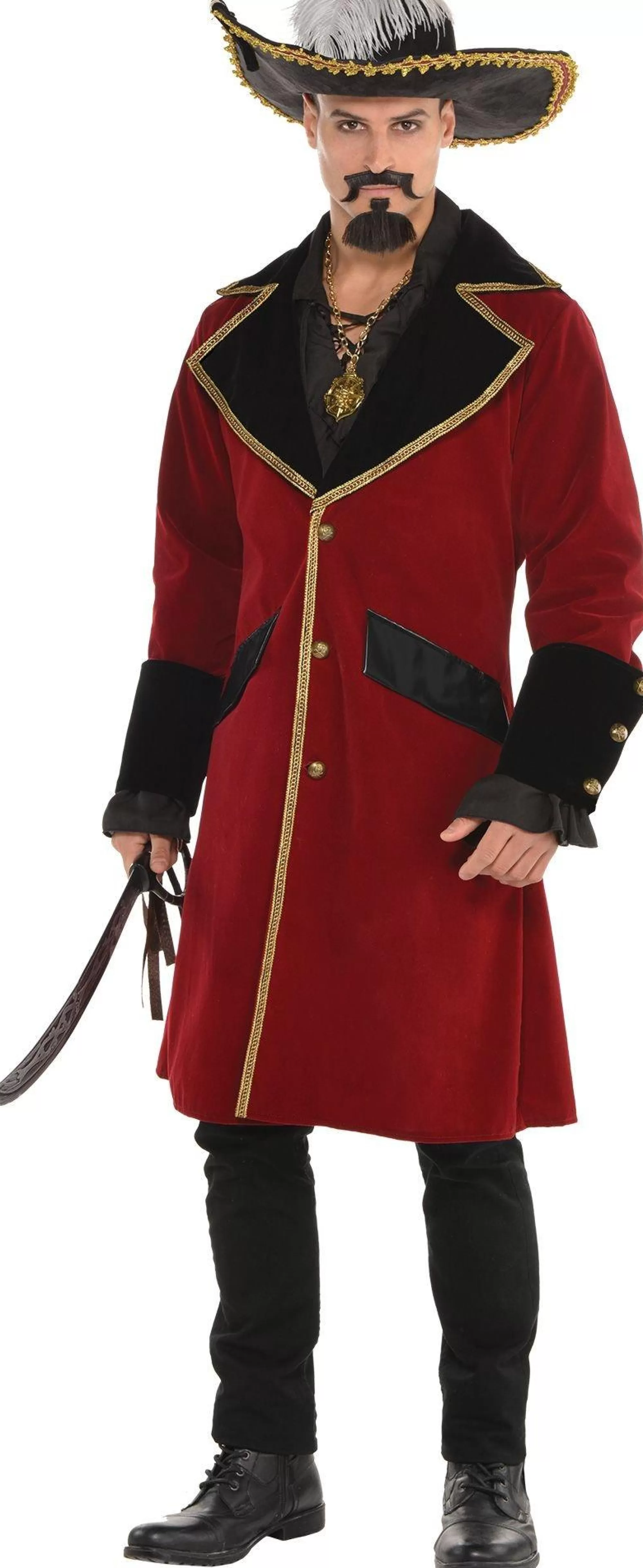 Party City Pirate-Adult Pirate Captain Jacket