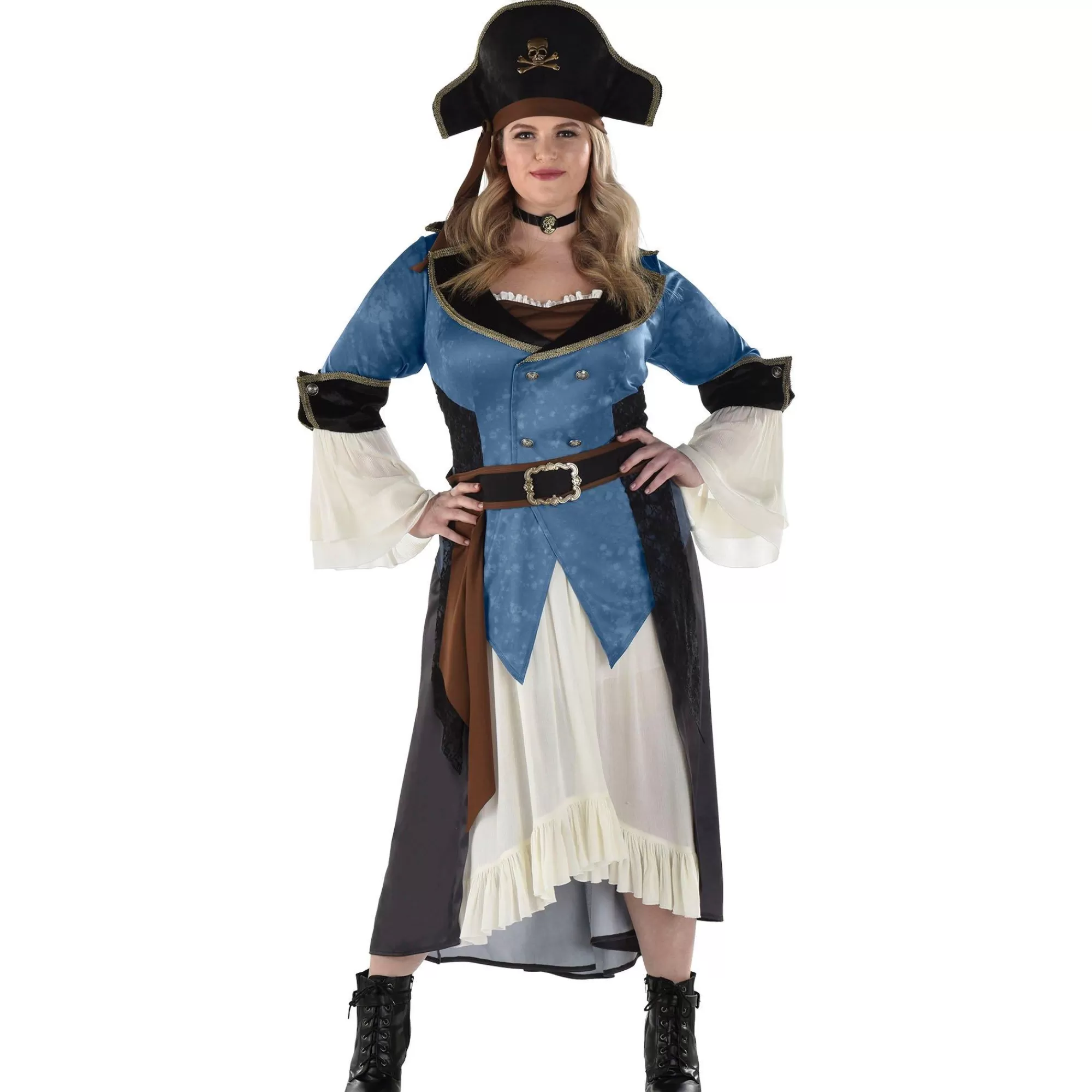 Party City Plus Size Costumes-Adult Posh Pirate Plus Size Costume