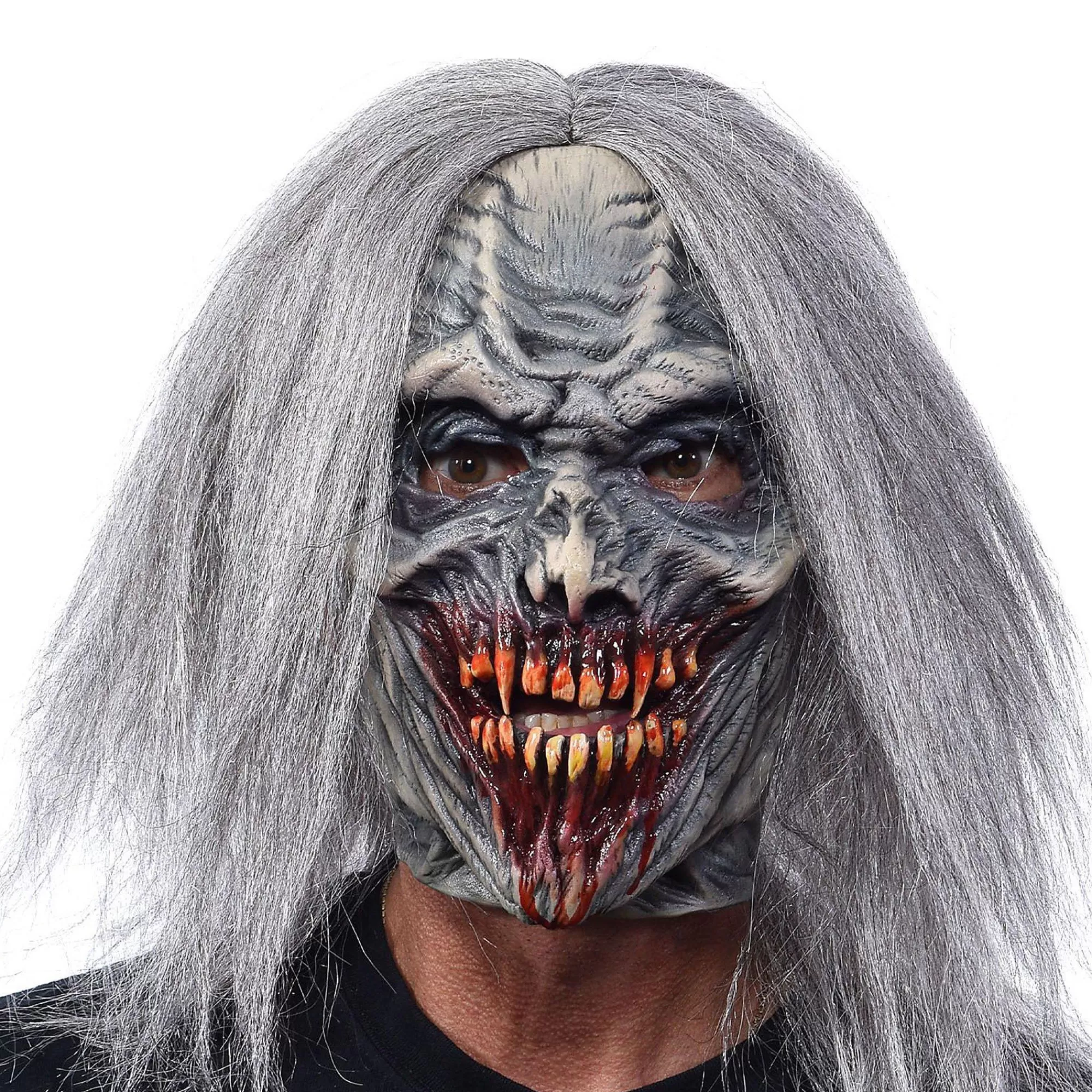 Party City Scary-Adult Primeval Vampire Latex Mask - Zagone Studios