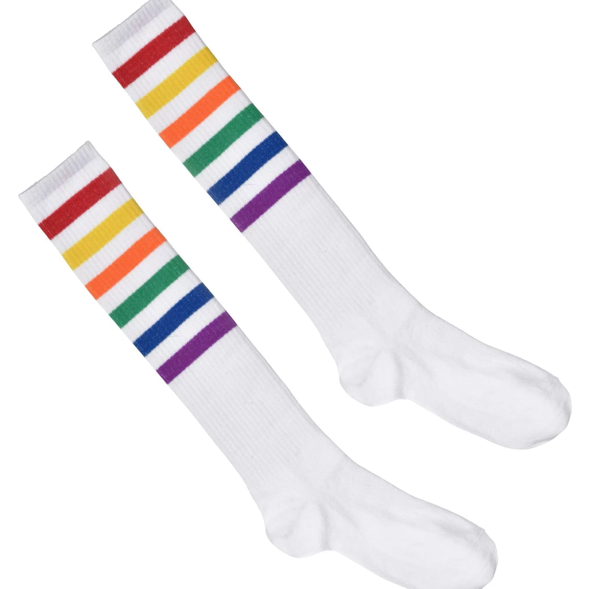 Party City Tights-Adult Rainbow Athletic Knee-High Socks