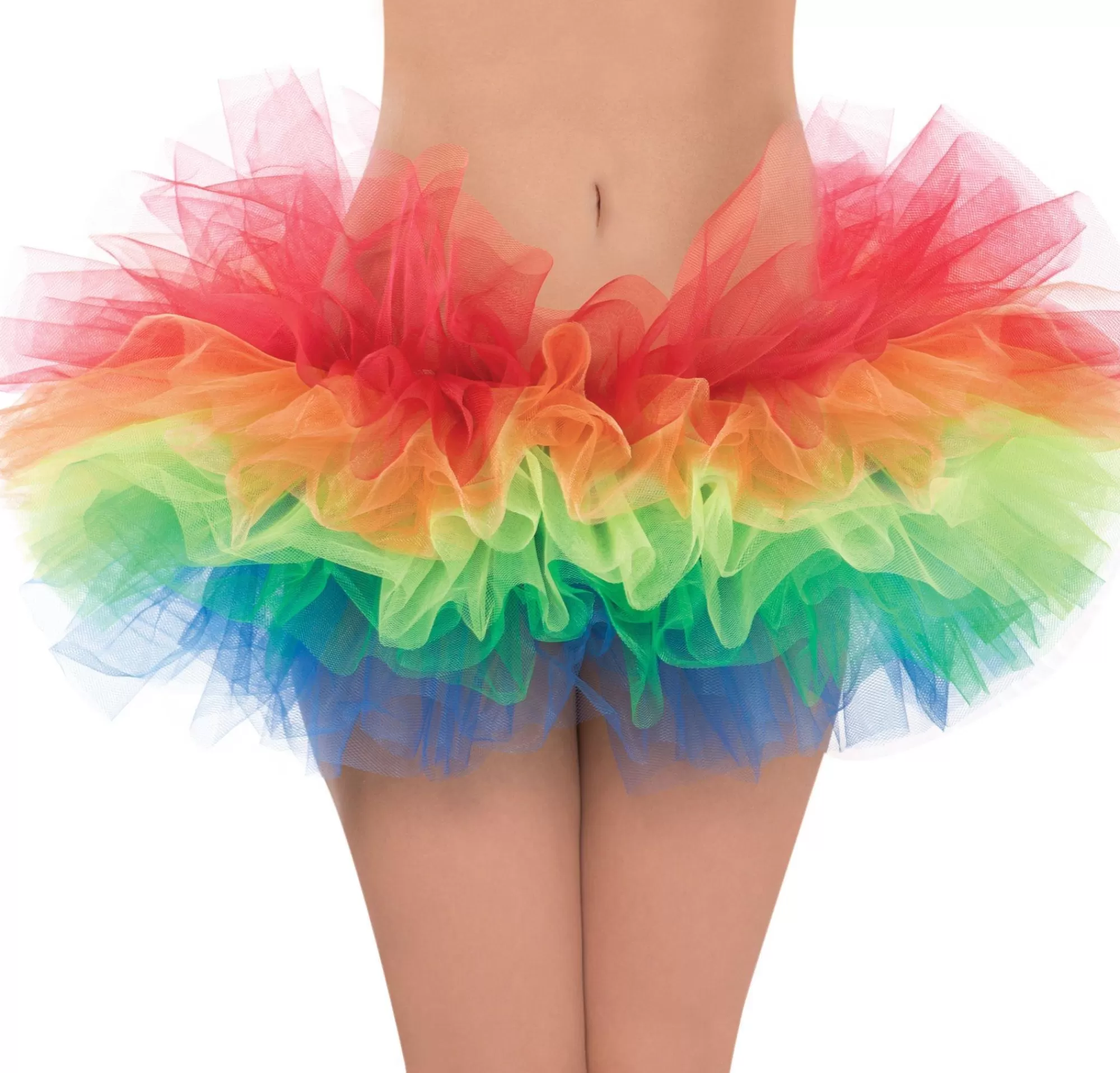 Party City Tutus, Skirts-Adult Rainbow Organza Tutu Rainbow/Multicolor